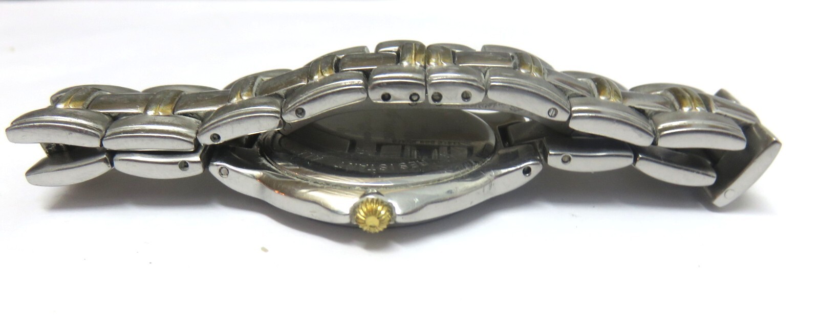 Lucien Piccard Watch with Sapphire Crystal, Diamond Chip Hour Marks SS Band