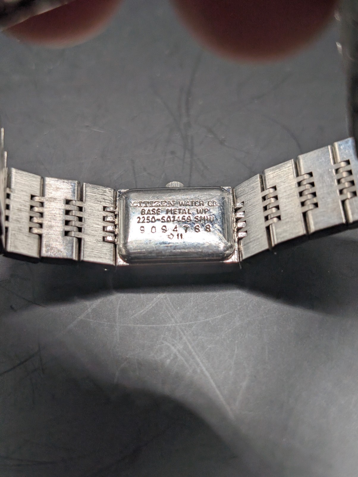 Citizen Women’s Quartz Watch Black Dial Silver Tone Bracelet Rectangular 14mm