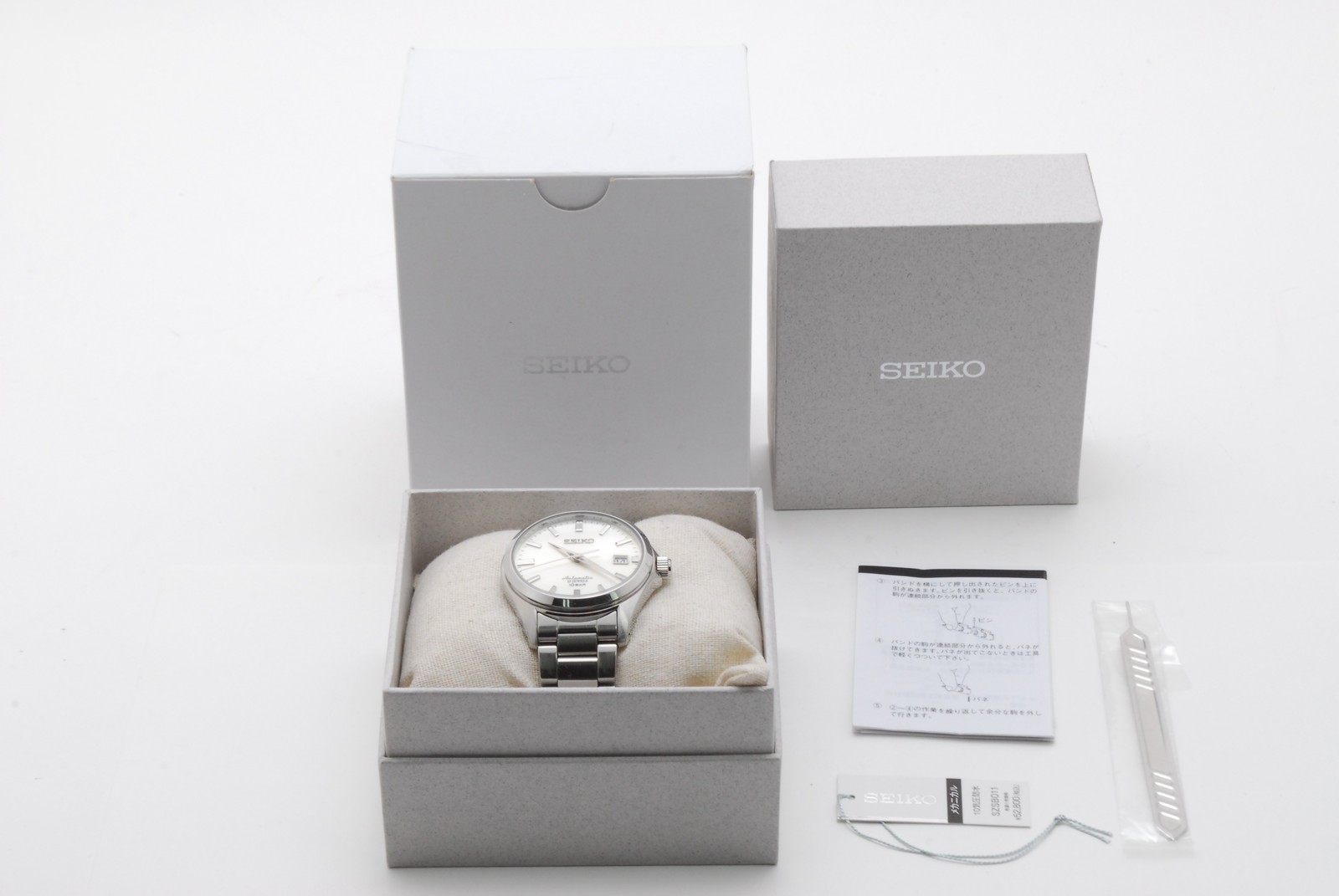 SEIKO 4R35-03X0 SZSB011 Automatic stainless 38mm White Dial Men’s Watch in Box
