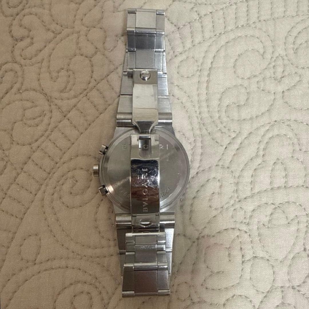 BVLGARI CH35S Diagono Sport Chronograph Quartz SS White Silver Dial