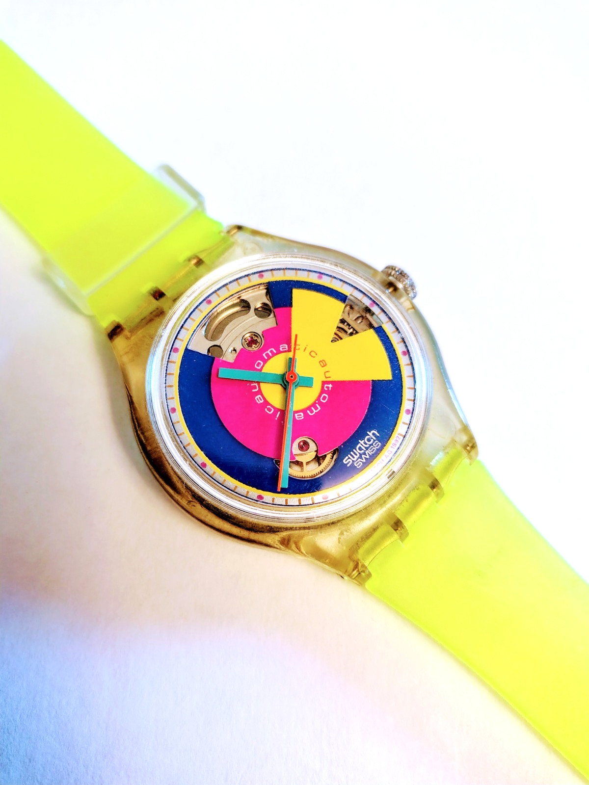 Swatch Automatic Happy Wheels SAK109 1993 Wrist Watch Used