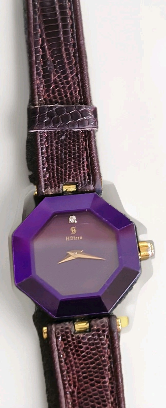 🔥H.Stern Sapphire Safira 18 K Gold Quartz Diamond Ladies Watch Leather Band🔥