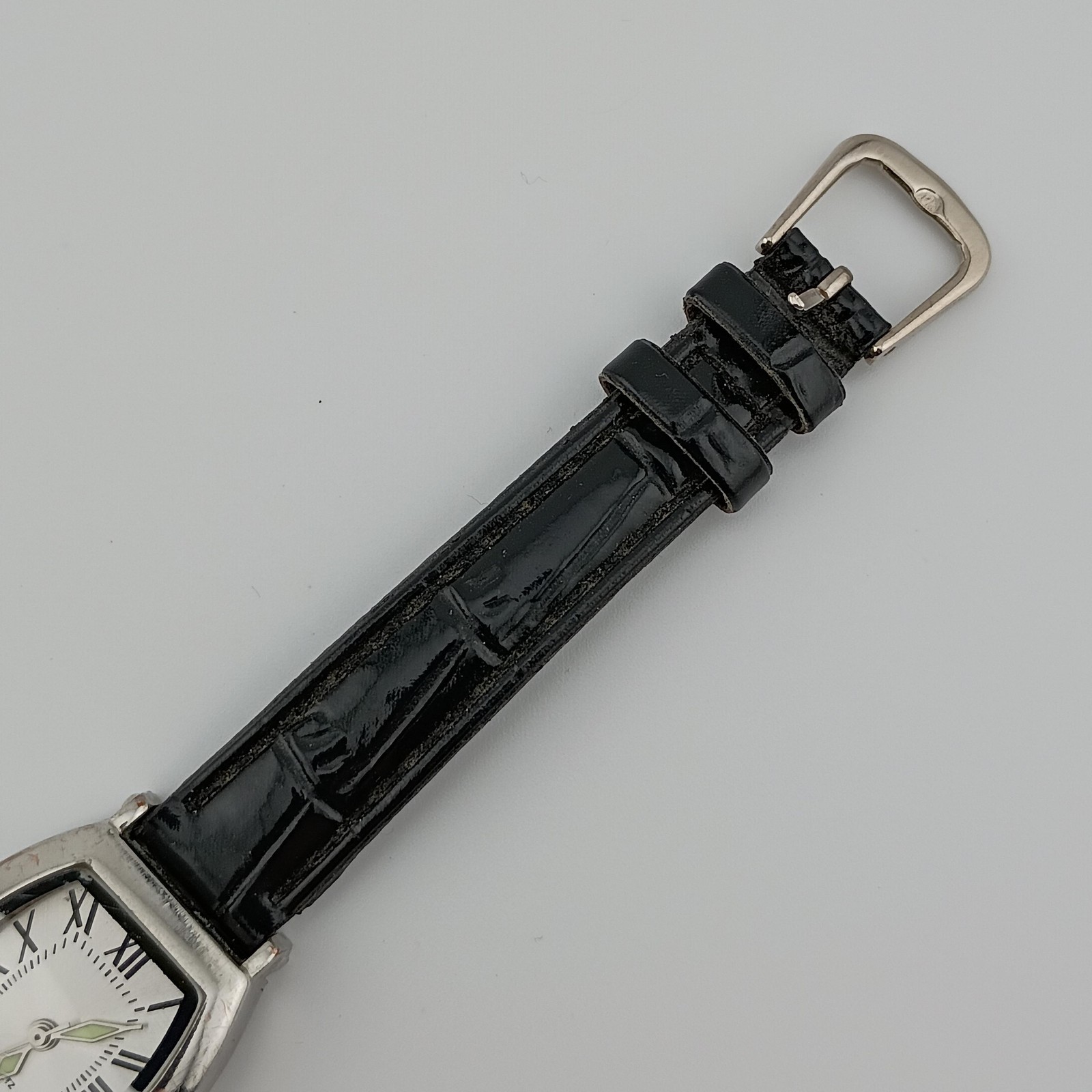 SKC Womens Watch 23mm Silver Dial Silver Case Black Strap, Fresh Battery