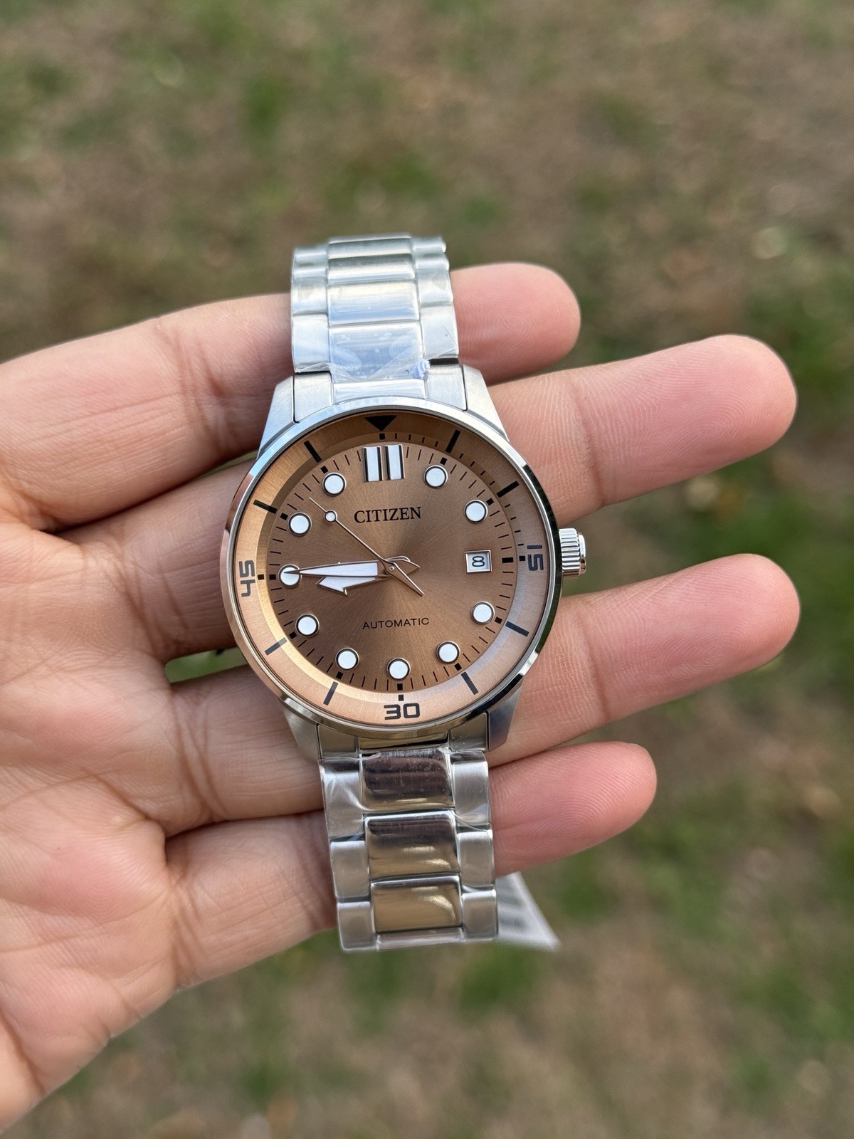Citizen Stainless Steel Bronze Dial Automatic Men’s Watch