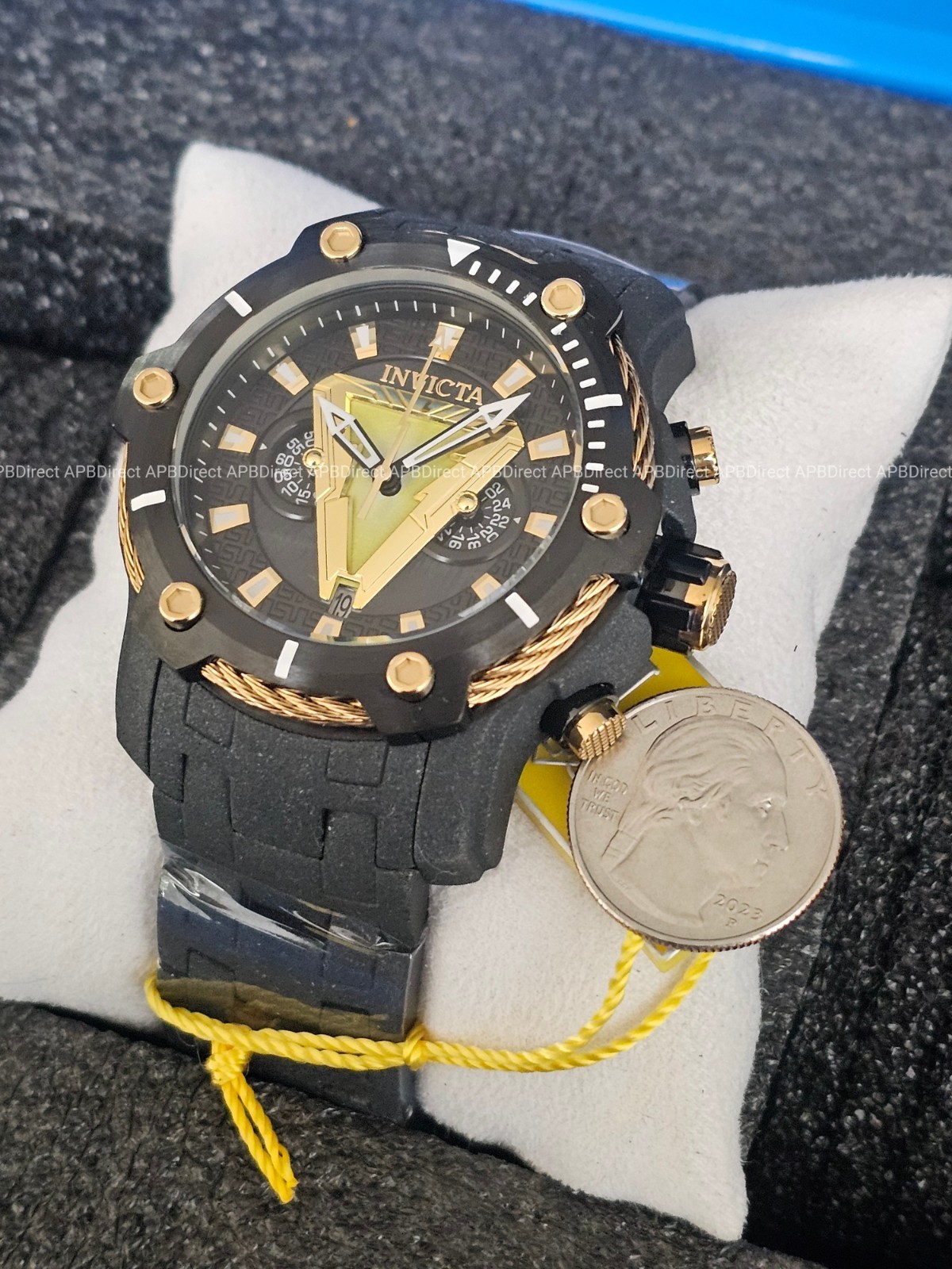 Invicta – DC Comics #127 BLACK ADAM – SAND BLASTED – Limited Ed – mens watch