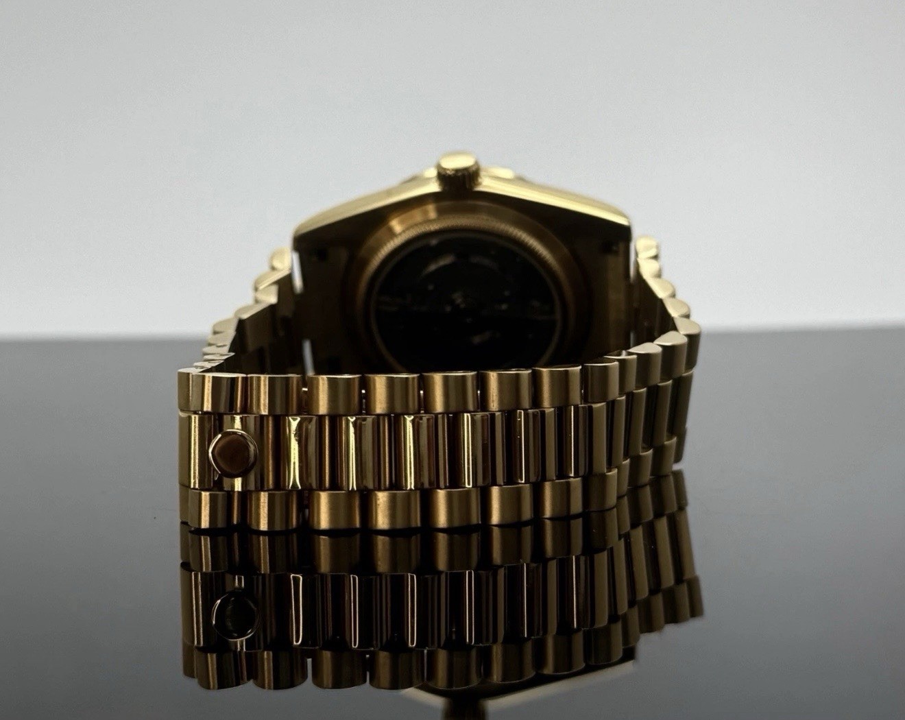 Custom 36mm Gold President Champagne Dial Style Mod Watch w/ NH36 Automatic