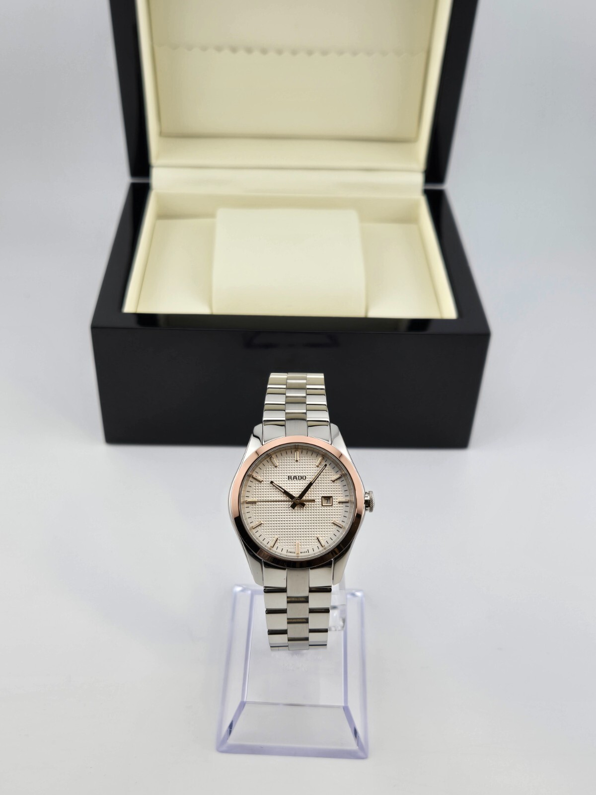 Rado Woman’s Hyperchrome Silver Dial Ceramos Watch – R32976123 ( $1550 MSRP)