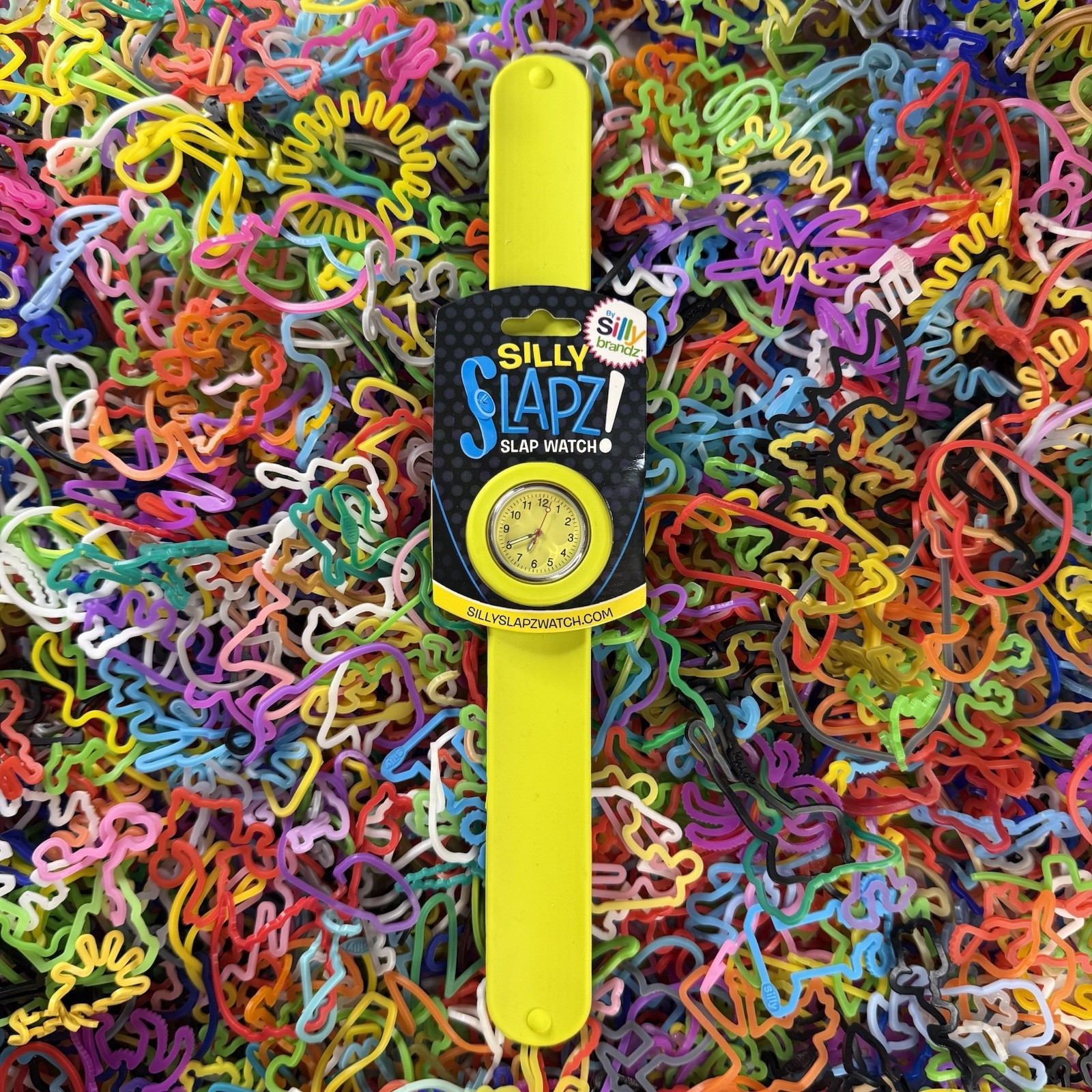 Sillybandz Slap Watch Silly Slapz Y2K Yellow Adult Size *Needs New Battery* NEW