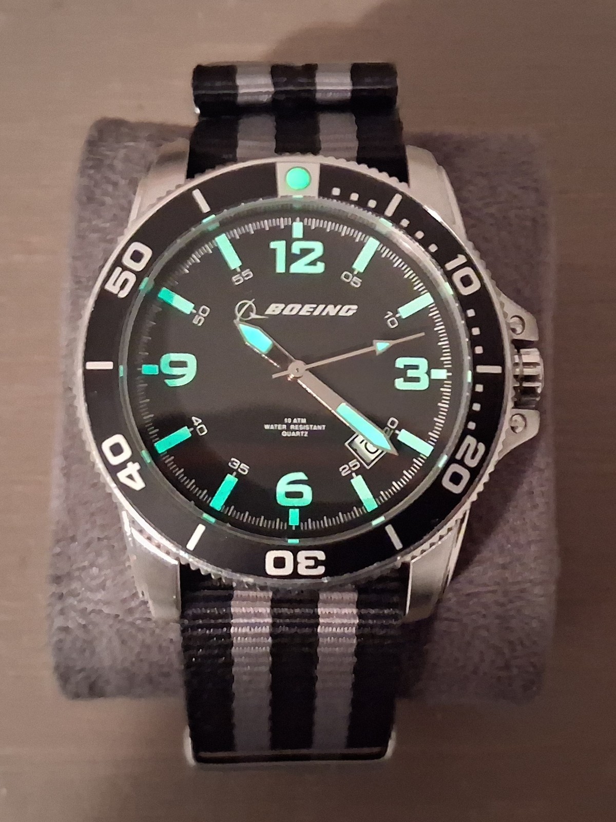 Boeing Dive Style Watch With Nato Strap 42mm Case 22mm Lug To Lug