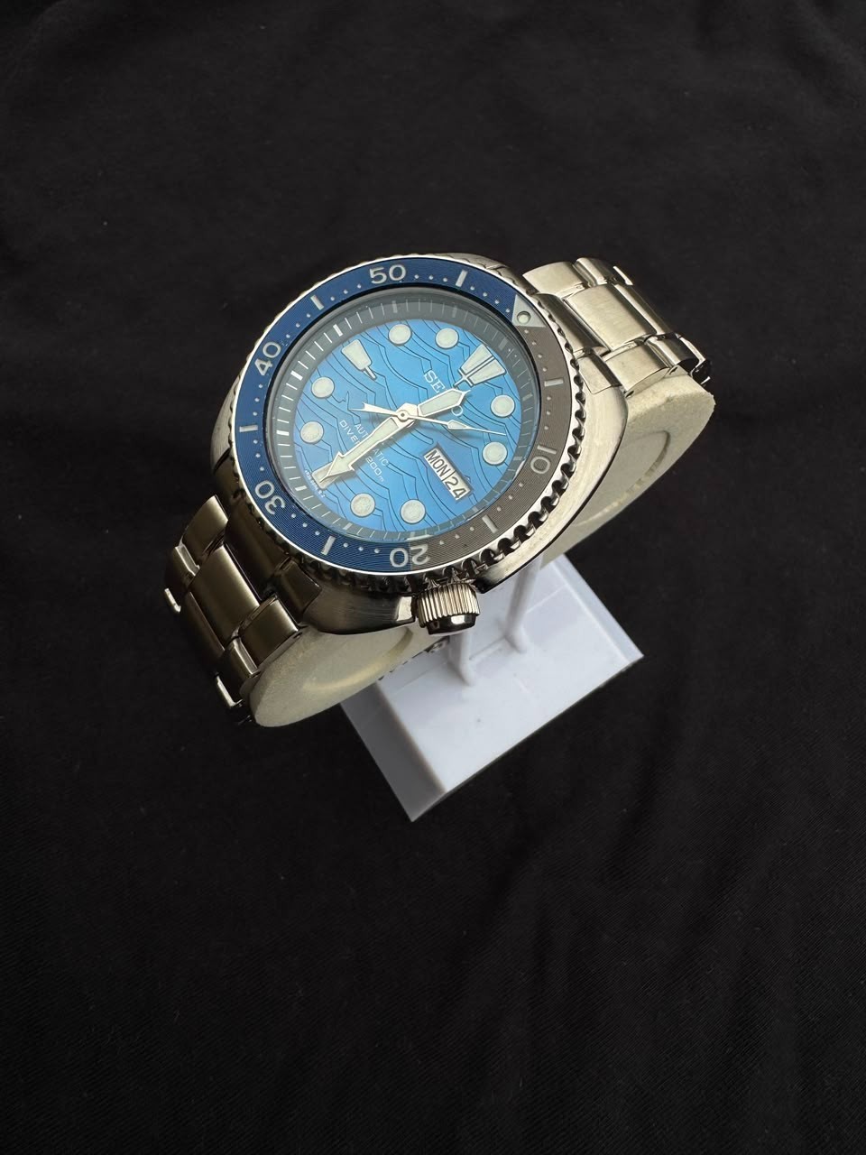 SEIKO Turtle Prospex Special Edition “Save the Ocean” Automatic Watch Blue Grade