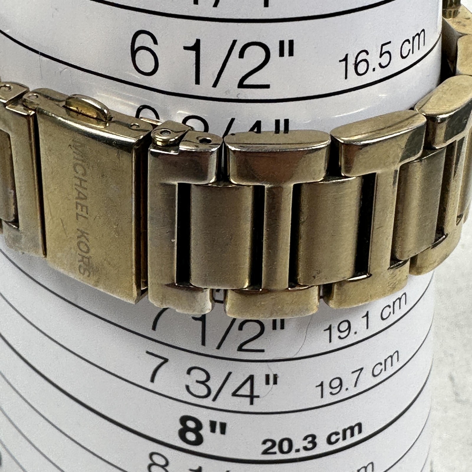 Michael Kors Watch Womens 40mm Champagne Dial Crystal Bezel Skylar Gold Tone