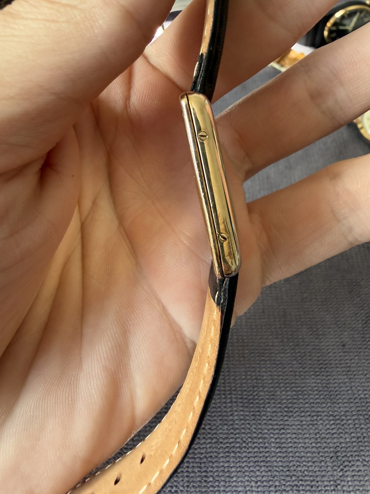 Cartier Must de Cartier tank great condition amazing lemon dial quartz