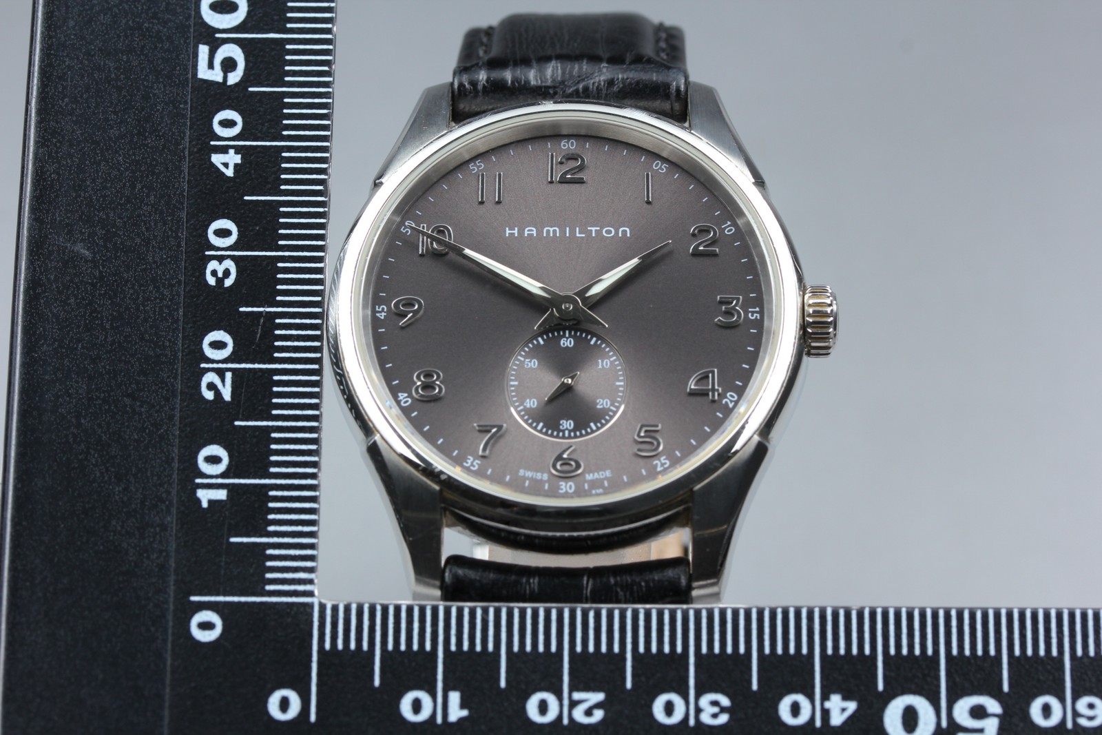 [Near MINT] Hamilton Jazzmaster H384110 Gray Dial 39mm Quartz Men’s Watch