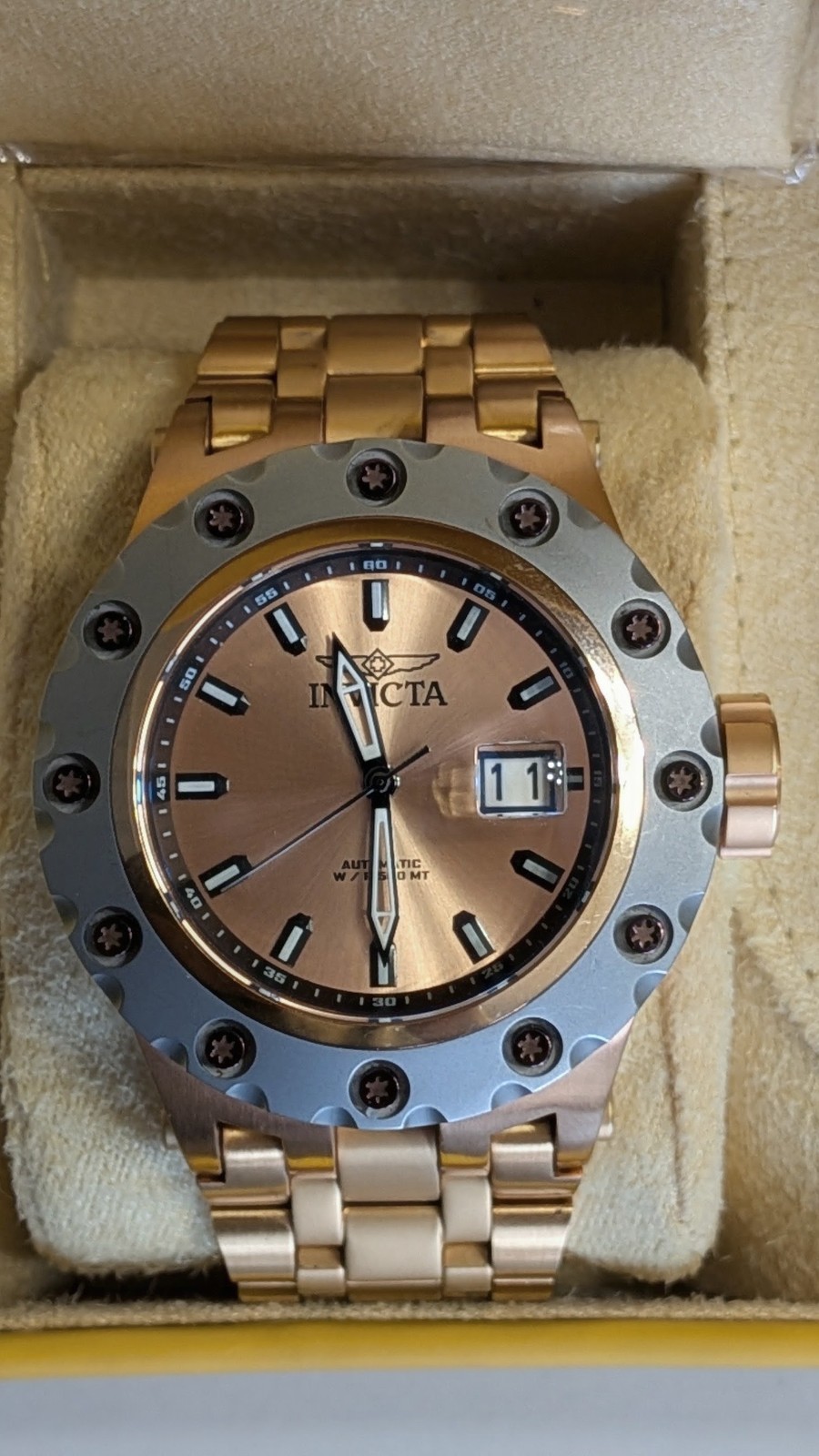 Invicta 20189 52mm Rose-tone Specialty Subaqua Auto Watch