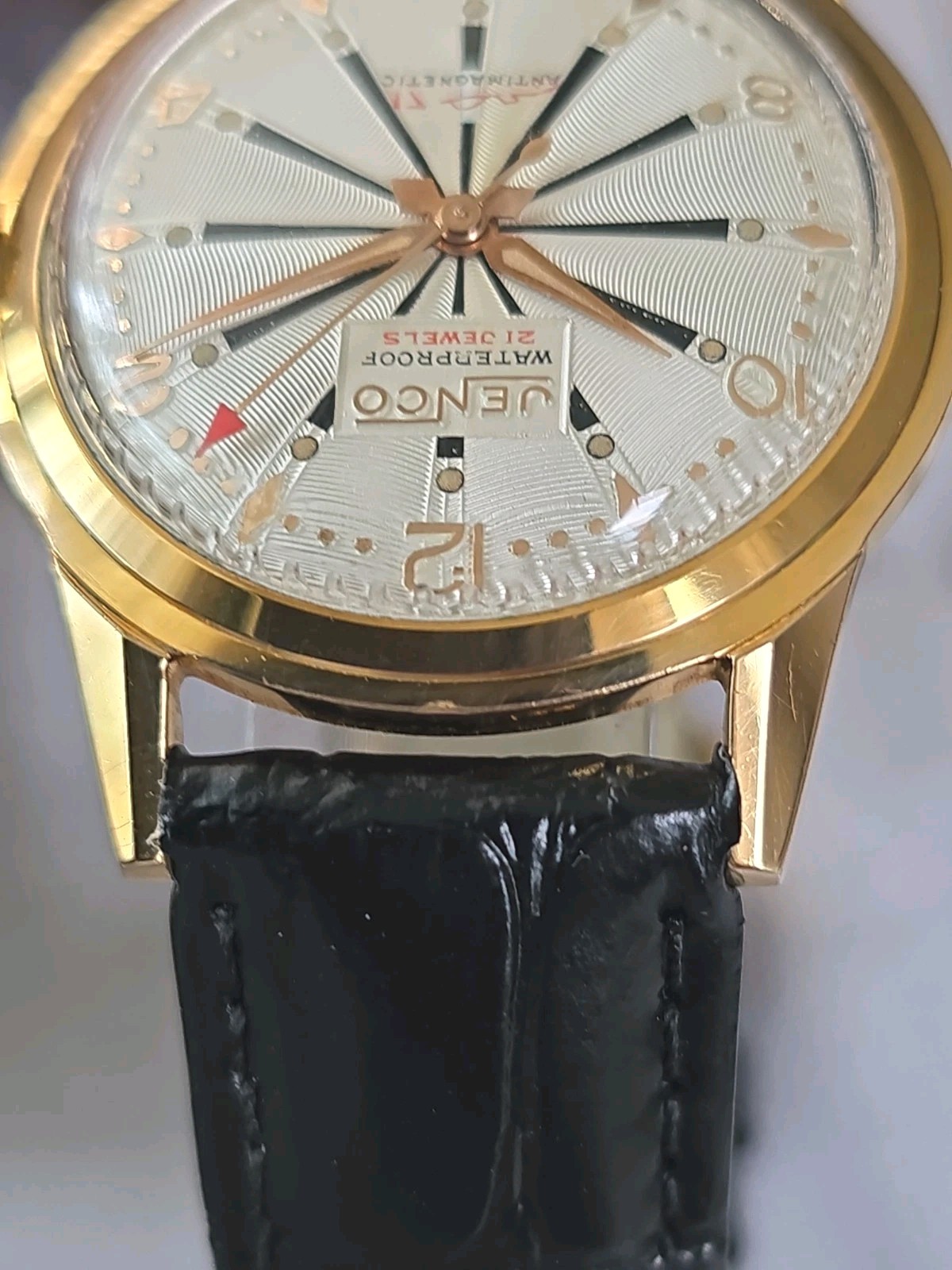 Stunning Vintage Gold Plated JENNY JENCO 21 Jewels Swiss Mechanical Wristwatch