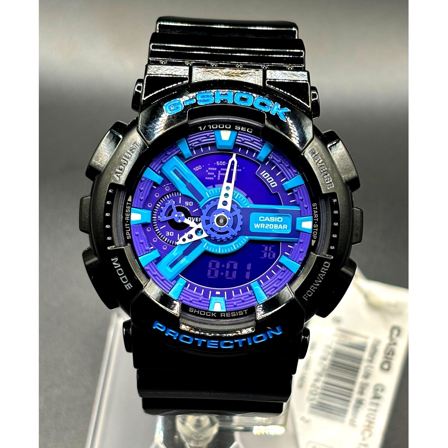 Casio G-Shock GA-110HC-1A Hyper Color Blue Purple Men’s Watch NIBWT