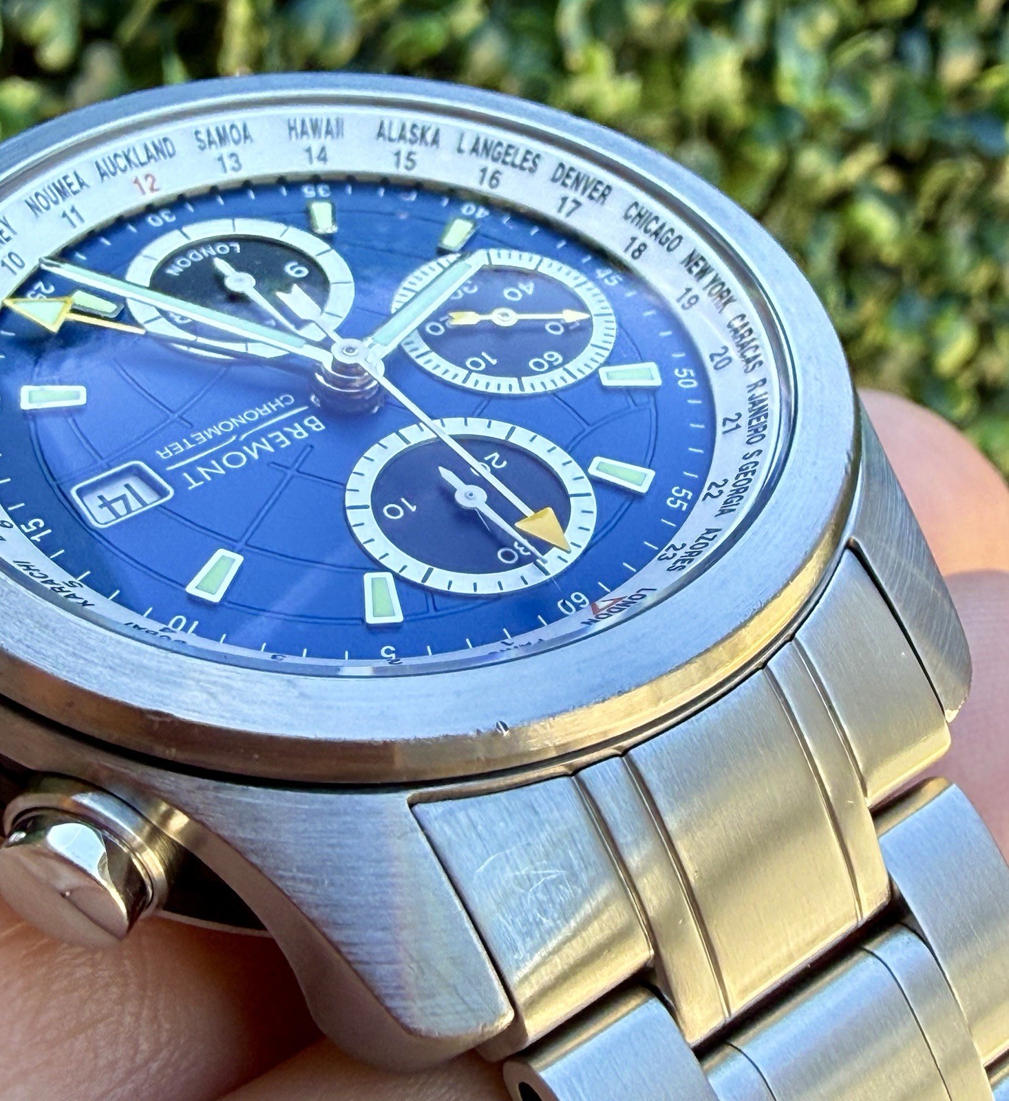 Bremont Blue Dial World Timer ALT1-WT-BL Full Set w/ Extra Straps 43mm Chrono