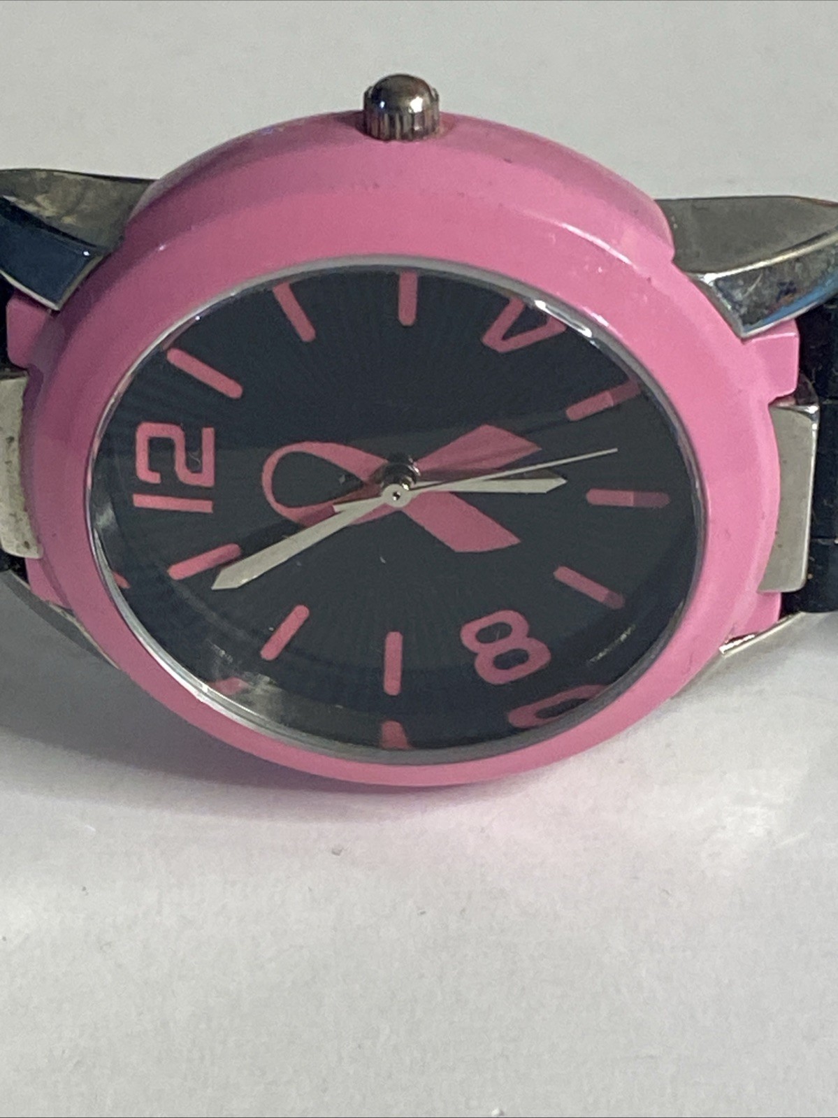 Breast Cancer Awareness Pink Ribbon Watch New Battery