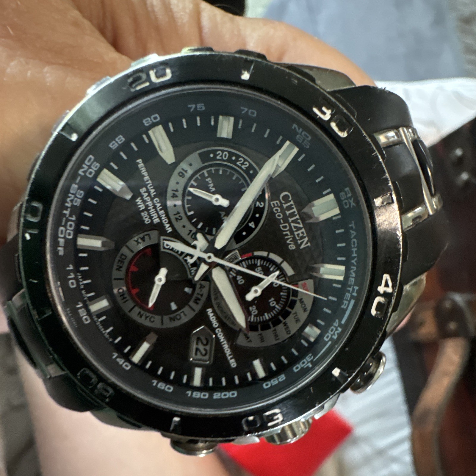Citizen Eco-Drive Limited Edition Chronograph Tachymeter 200m Black Dial