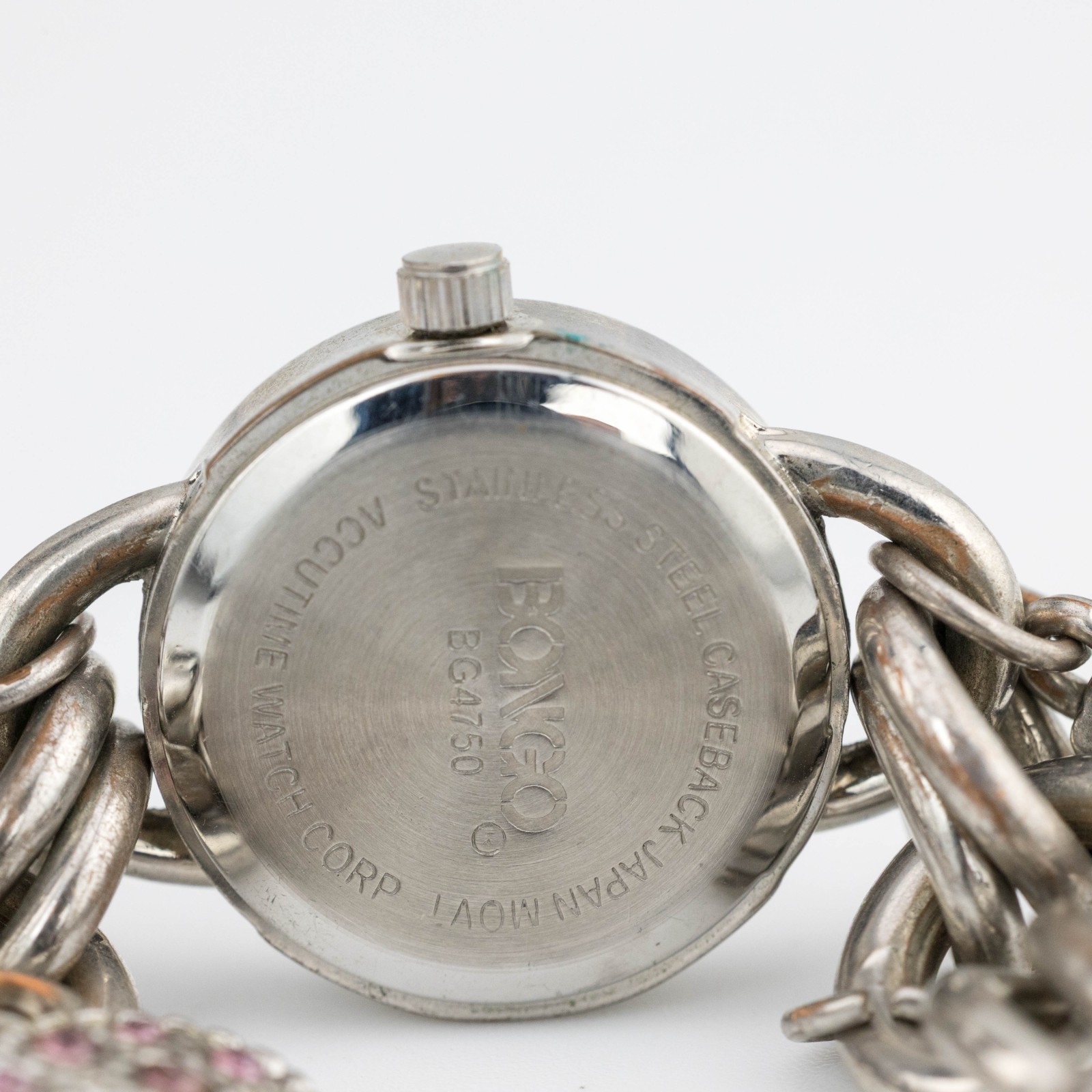 BONGO BG4750 Charm Bracelet Quartz Analog Women’s Watch Sz. 6 1/2″ New Battery