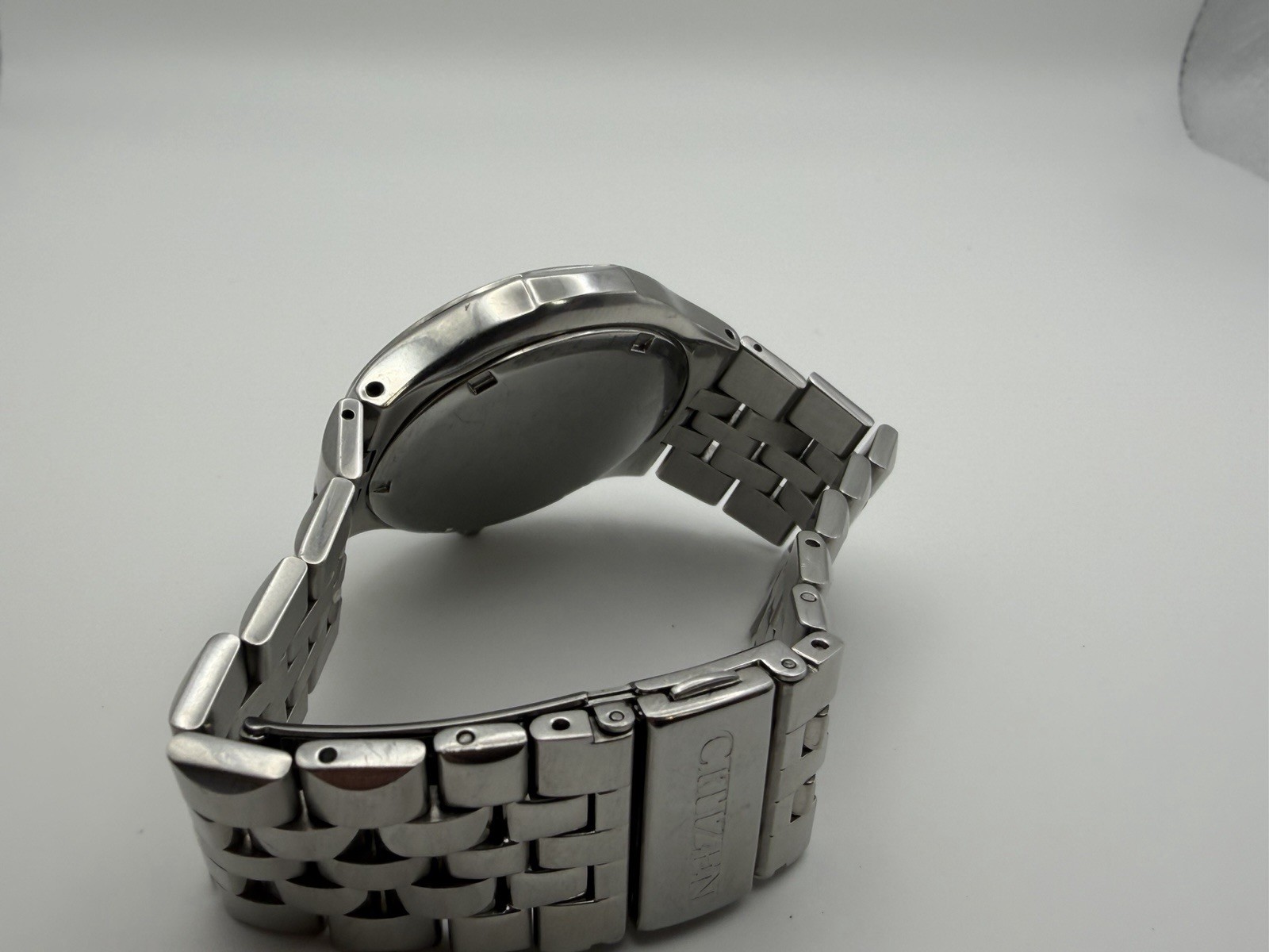 Citizen Eco-Drive WR100 100m Silver Dial Date Stainless Steel Bracelet Watch