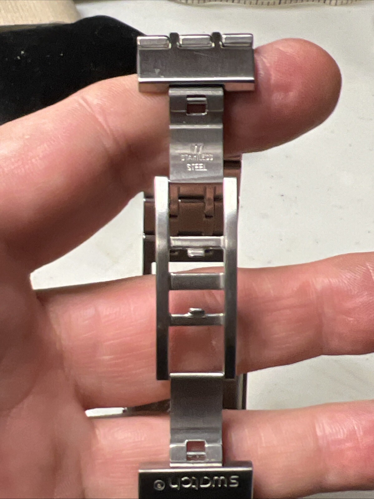 Swatch YUS100G Square Mirror Time Swiss Quartz Womens Watch