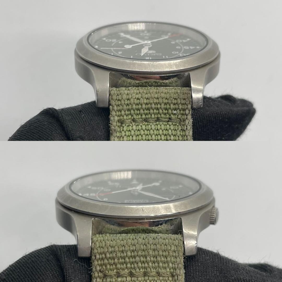 Rare SEIKO 5 Military Automatic Green Dial French Calendar See-through Back 7S26