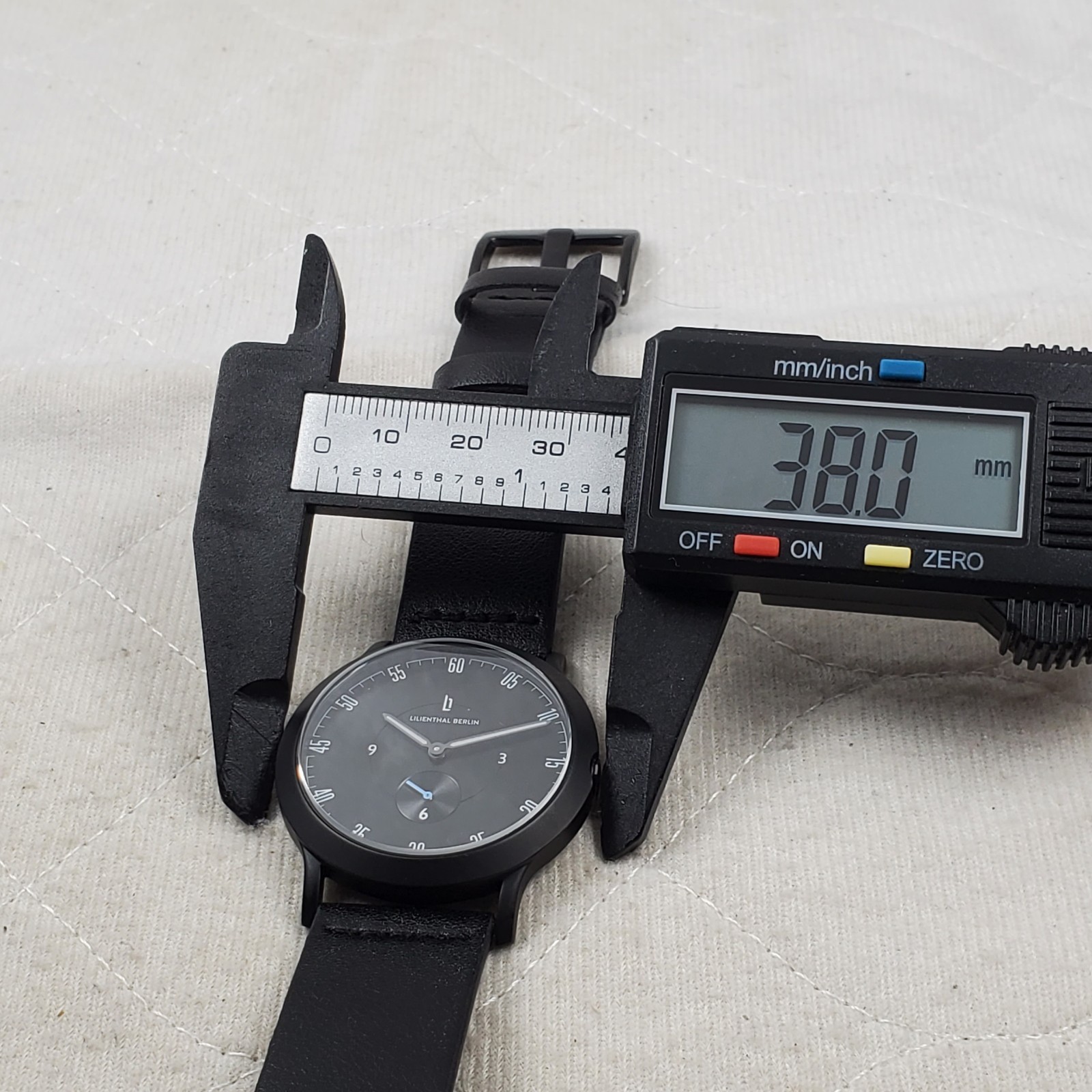 LILIENTHAL BERLIN L1 ALL BLACK MADE IN GERMANY CLASSIC 38MM MEN’S WATCH