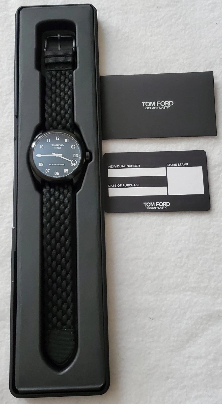 TOM FORD N 002 Ocean Plastic Watch – Black Band