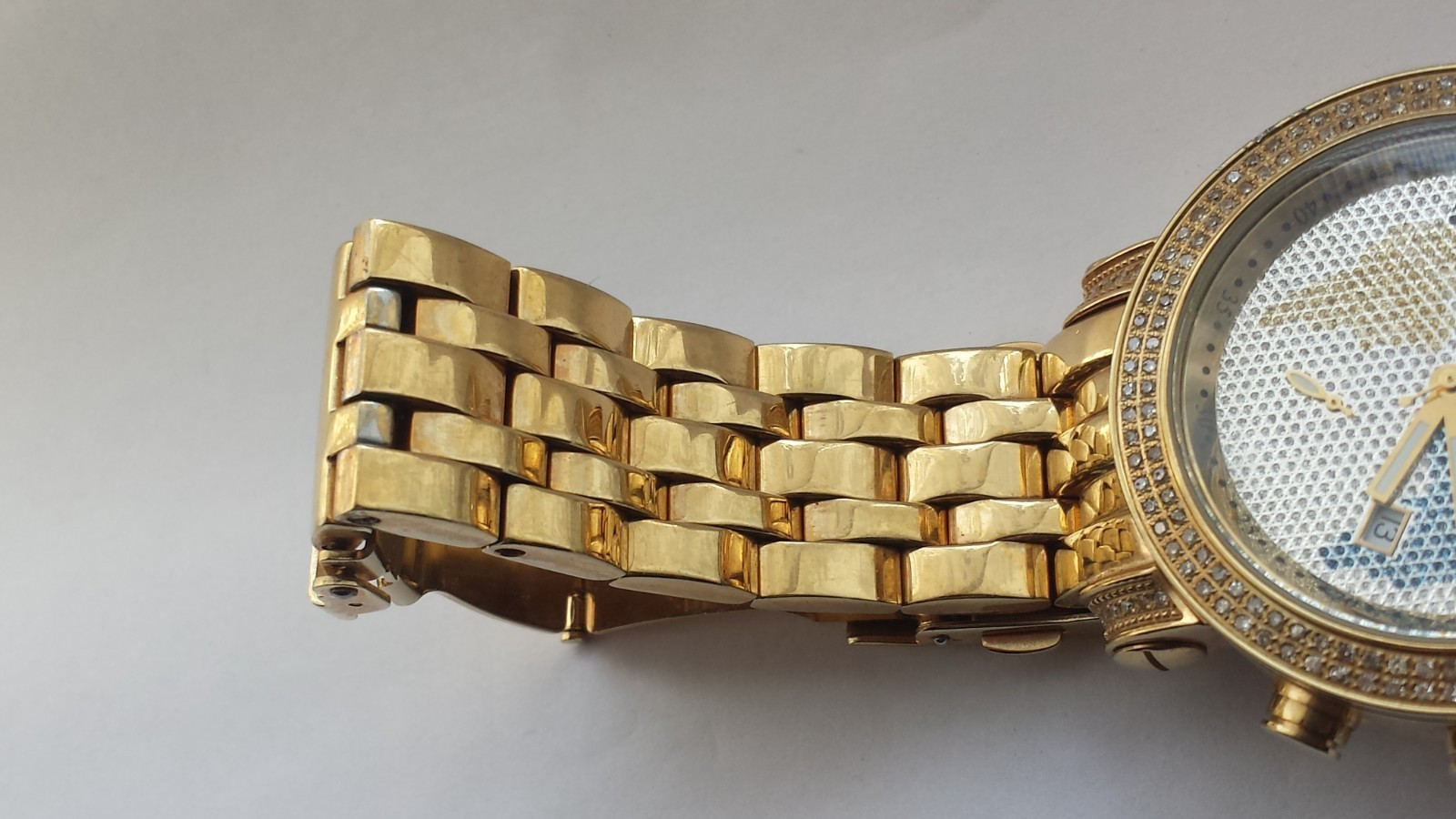 MENS JOJO RODEO 1.75 ct Diamond JCL48 Classic World Map Gold Tone Gents Watch