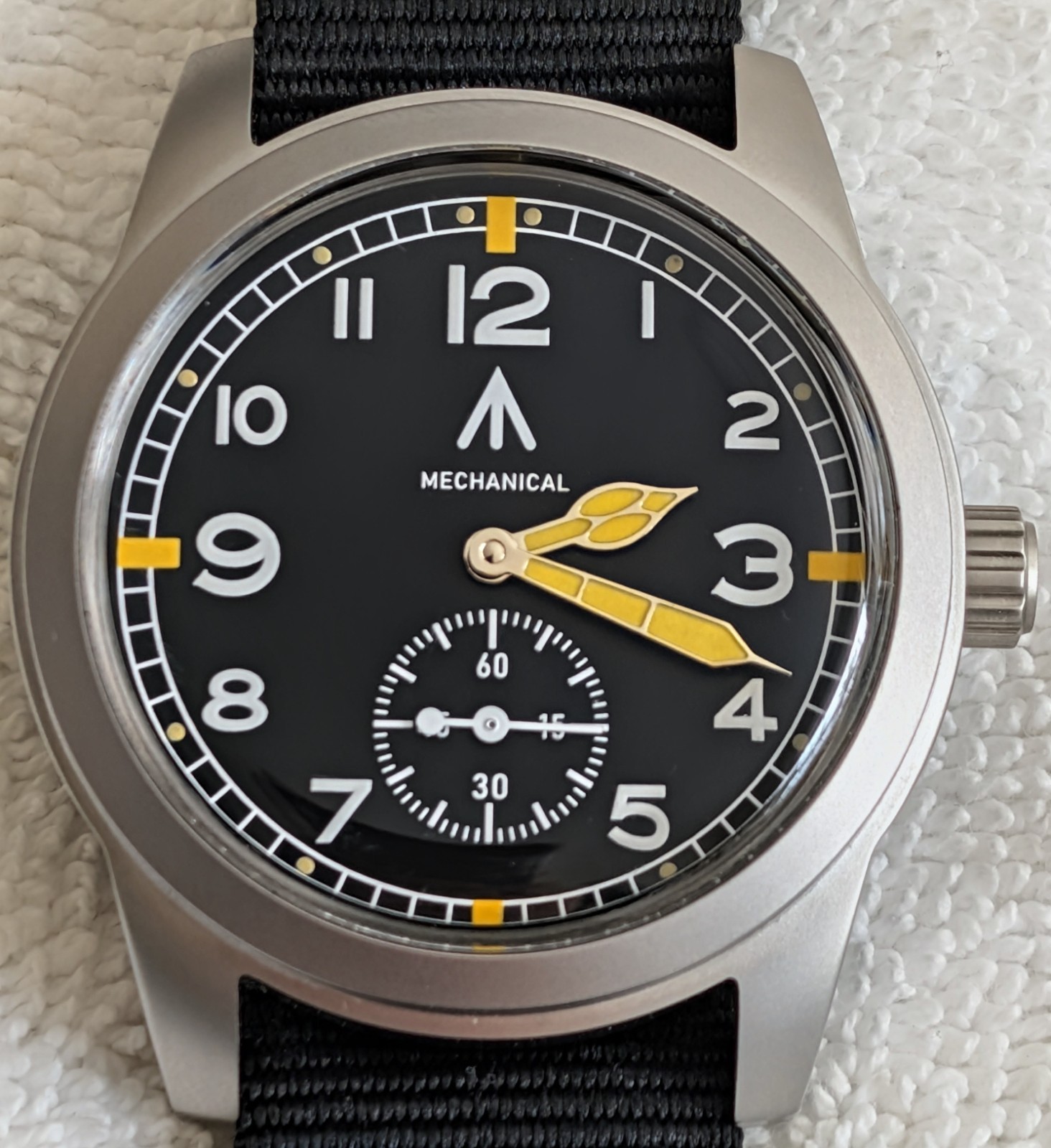 Toujours Pret Mechanical Dirty Dozen Military watch Blasted Stainless steel 39mm