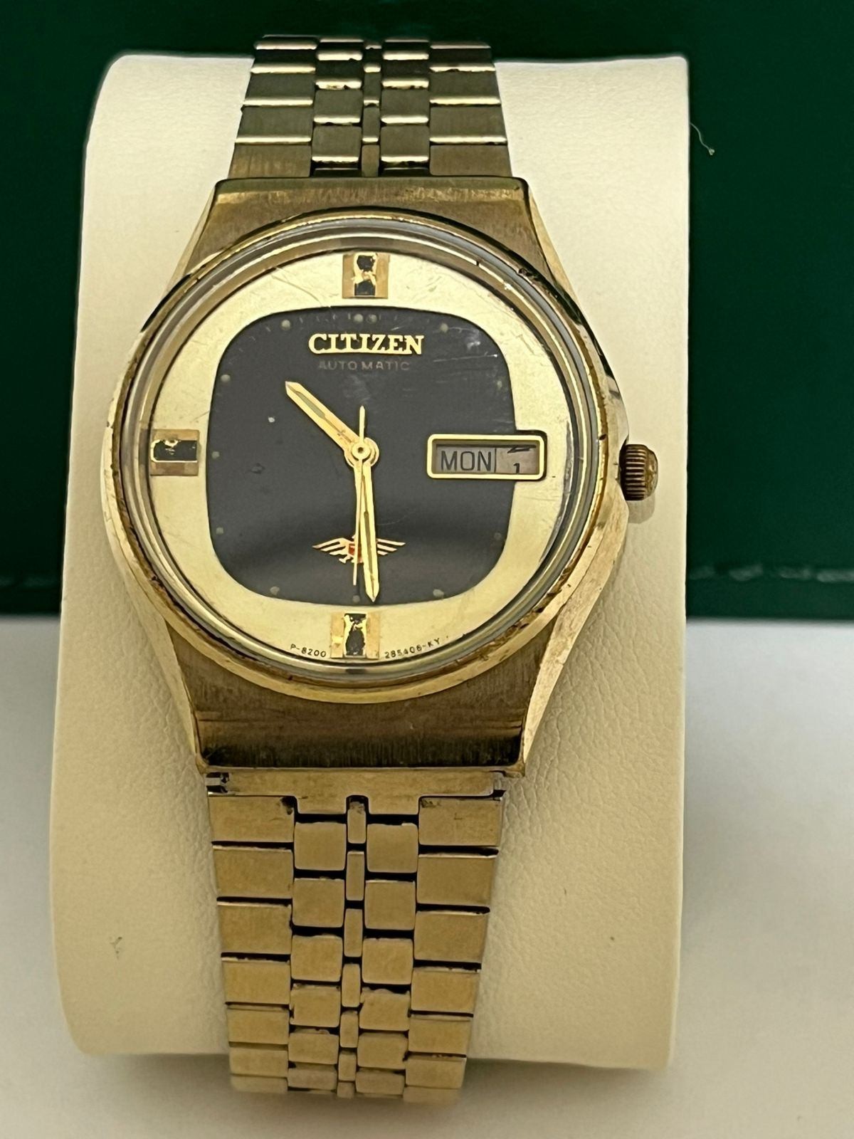Vintage Citizen Automatic Day-Date 21 Jewels Black Dial Men’s Watch Japan