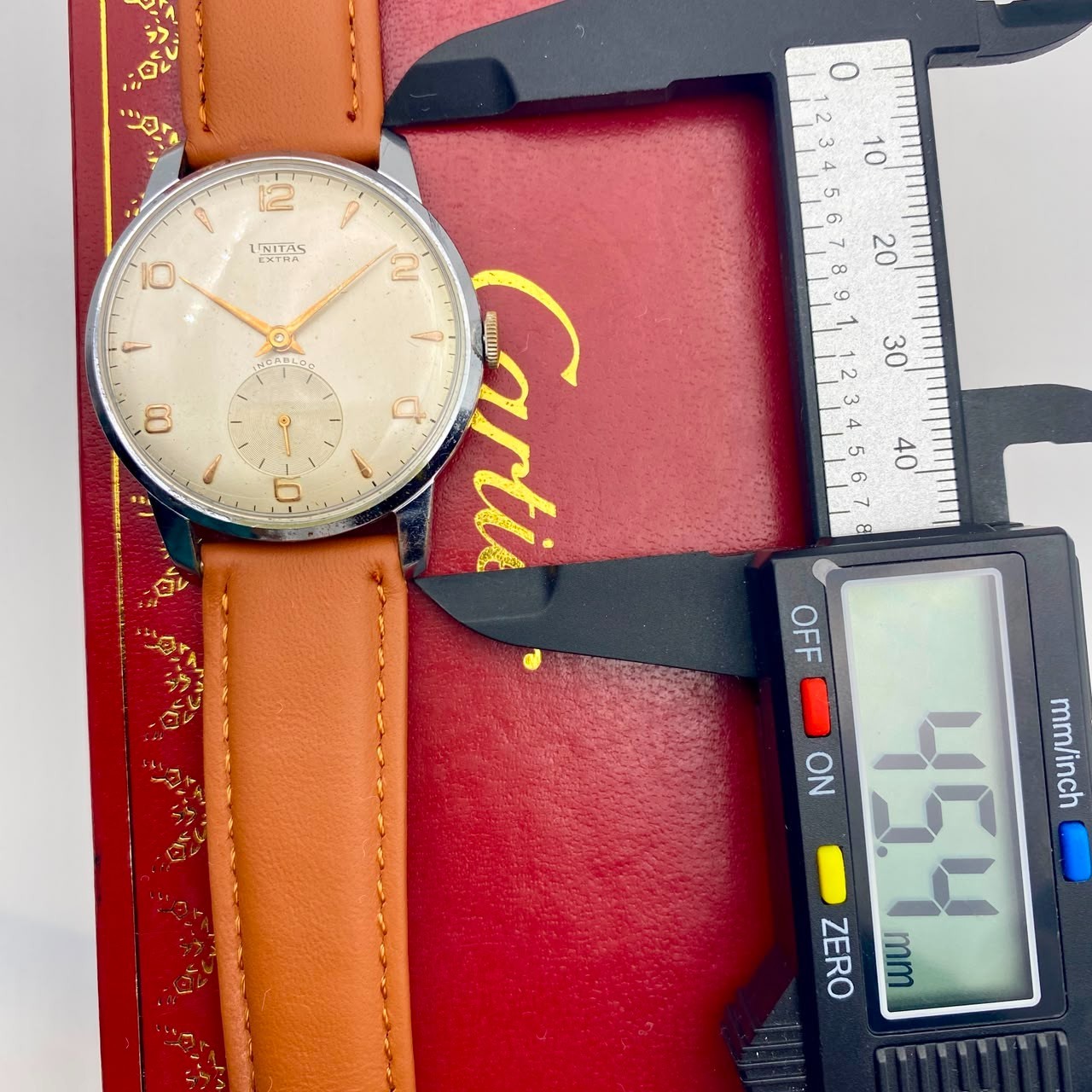 Vintage Unitas Extra XL Jumbo Manual Wind Men Watch Swiss Mechanical Rare 1960s