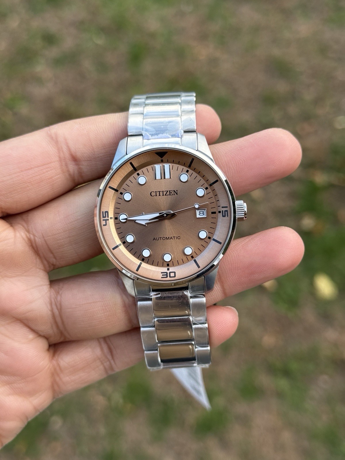 Citizen Stainless Steel Bronze Dial Automatic Men’s Watch