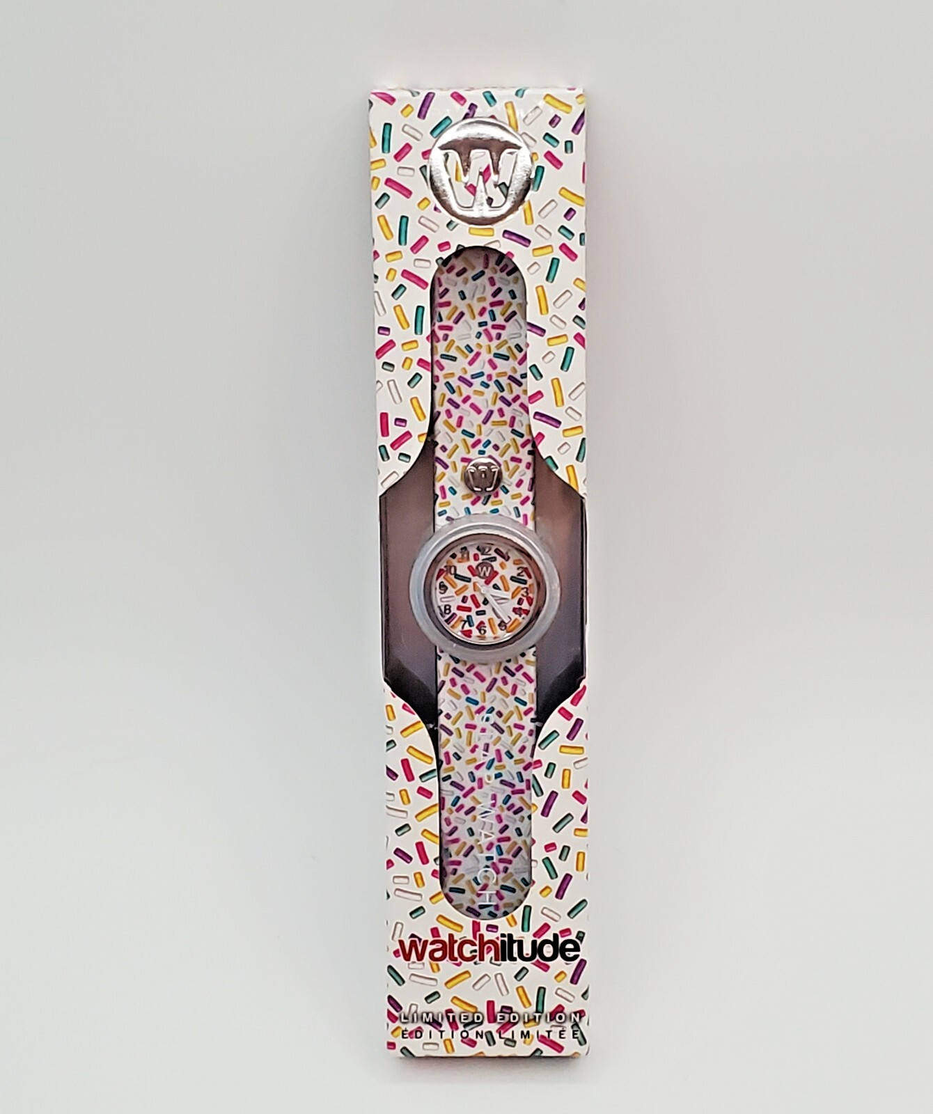 Watchitude Sprinkles Adult Watch 450 White Slap Band Limited Edition New READ