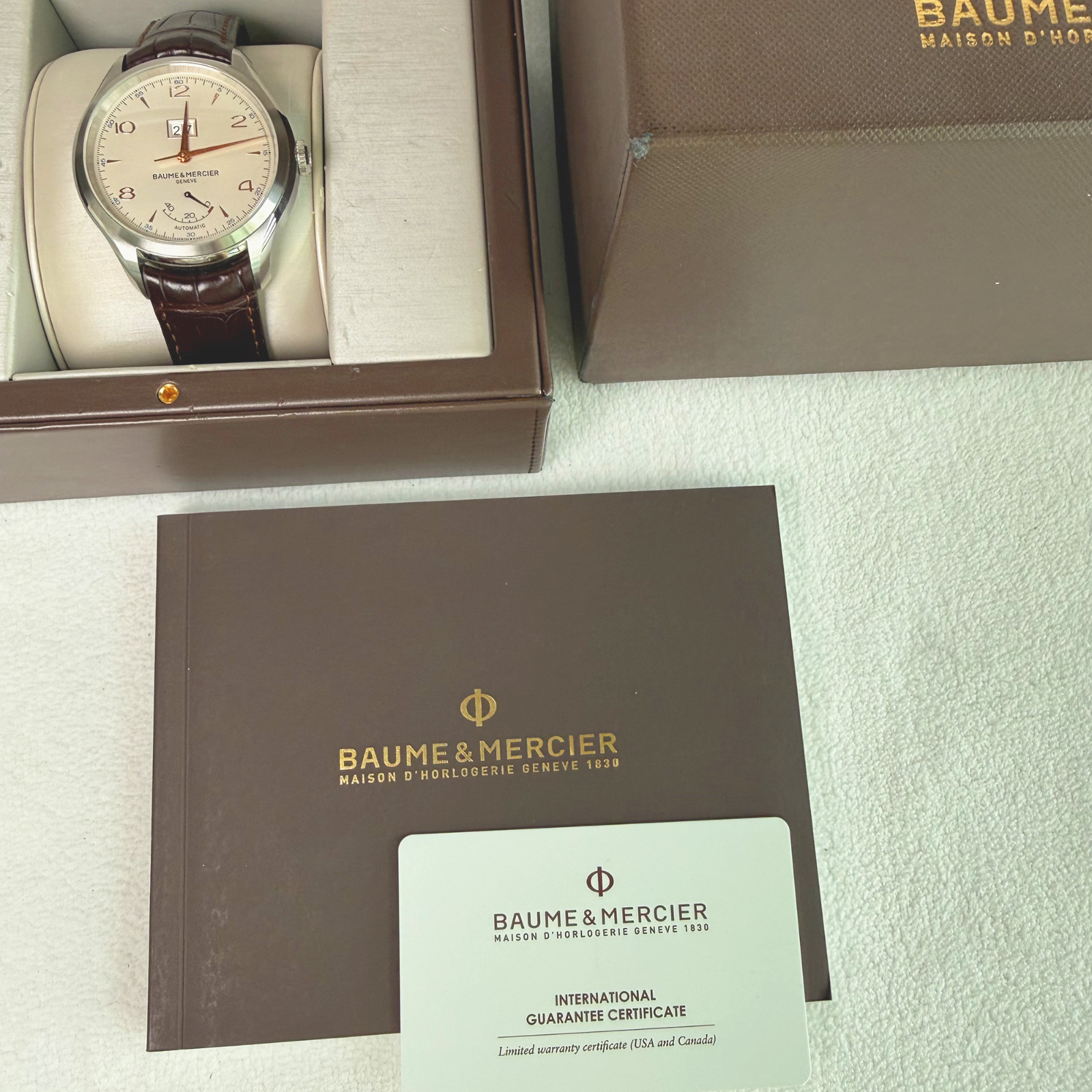 Baume & Mercier Clifton Big Date Power Reserve M0A10205 – Full Set Box & Papers