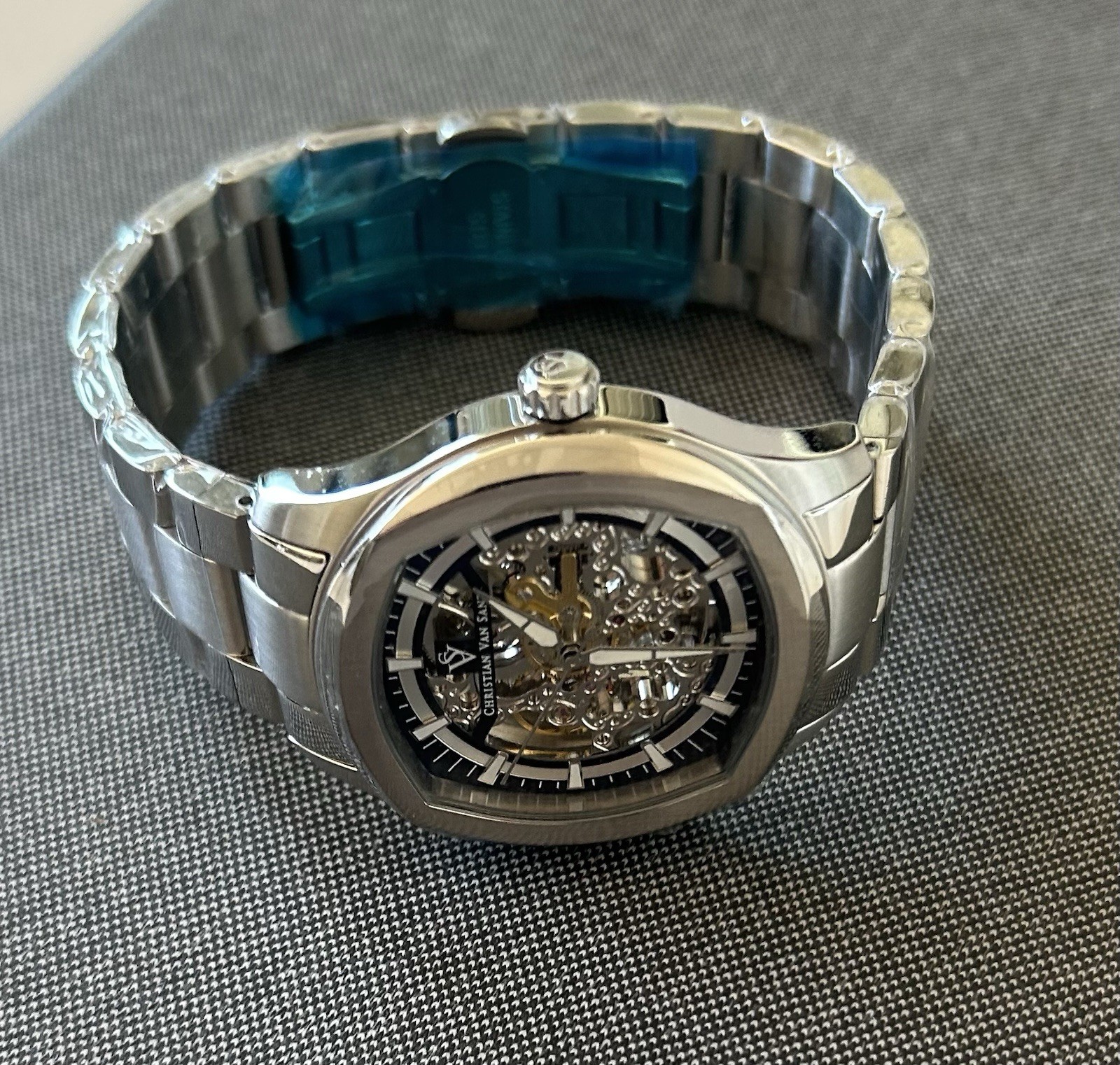 Christian Van Sant Romeo CV9506 Men’s Skeleton Dial Automatic w/ Blue Dial