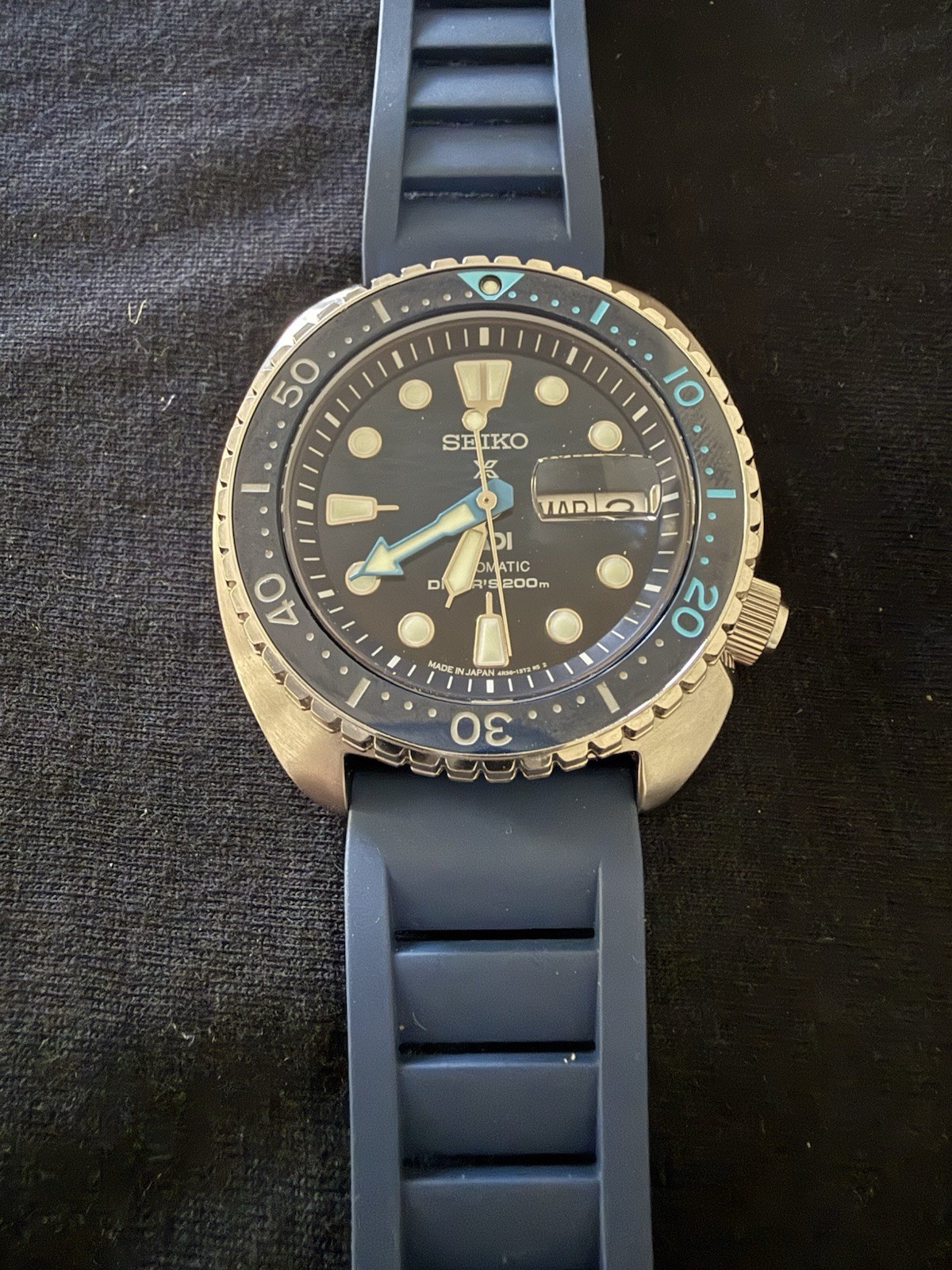 Seiko Prospex SRPK01 Automatic Diver Blue Rubber Strap Box & Manual