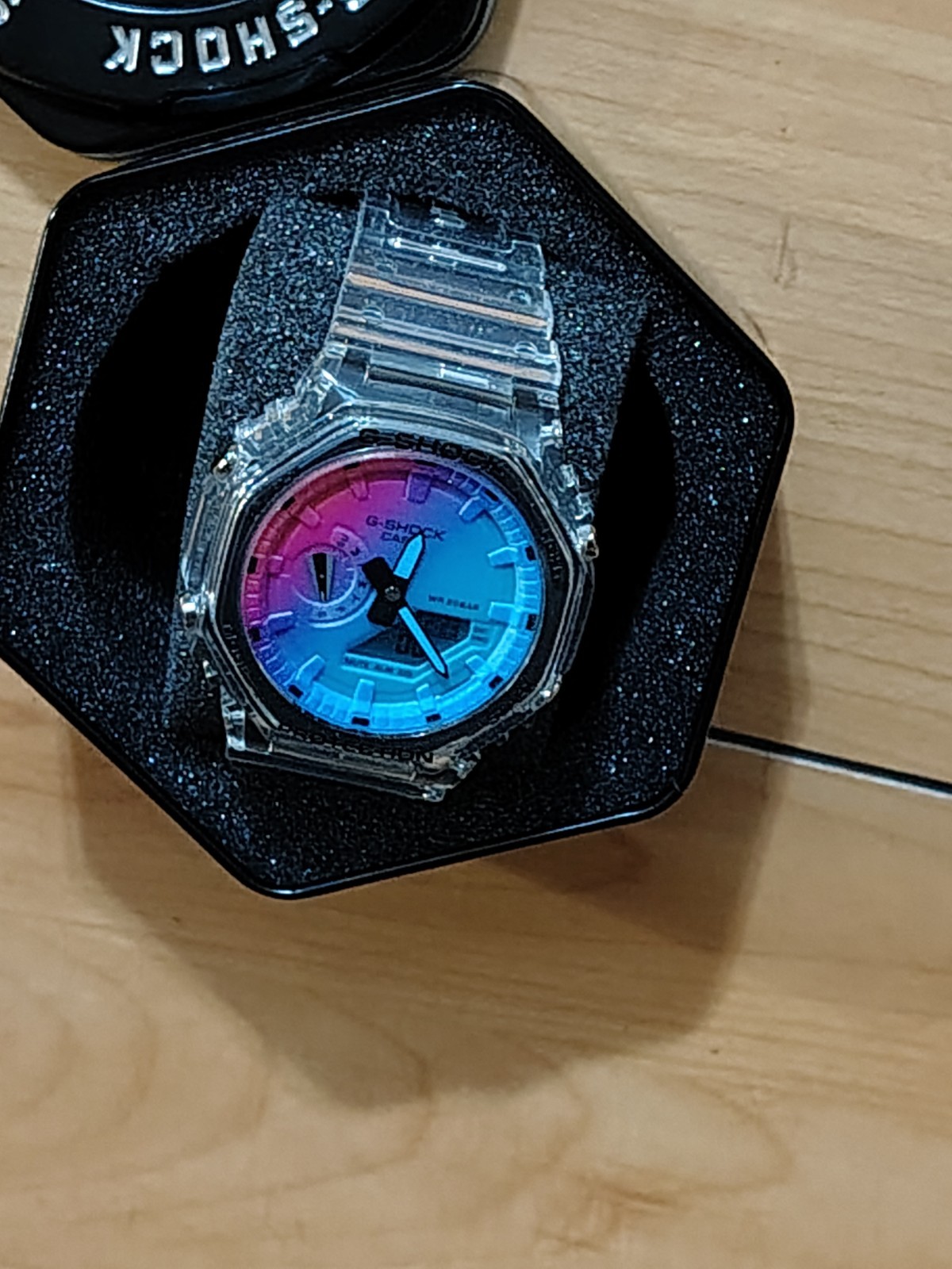 Casio G-SHOCK Analog-Digital Clear Resin Watch 200m Shock Resistant