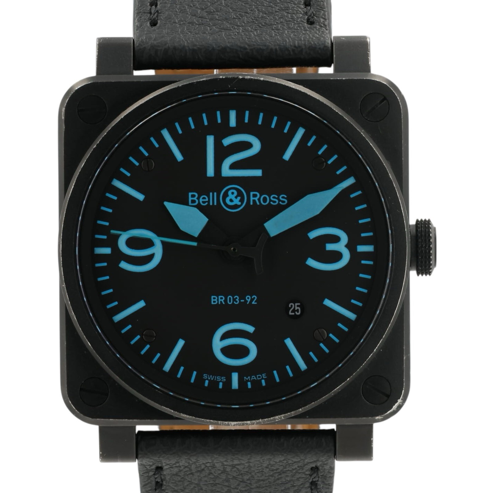 Bell & Ross BR03 Black Dial Stainless Steel 42mm Automatic Mens Watch BR03-92