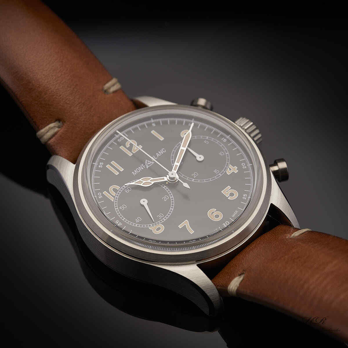 Montblanc 1858 Automatic Chronograph Stainless Steel Silver 42mm ID 117836 OVP