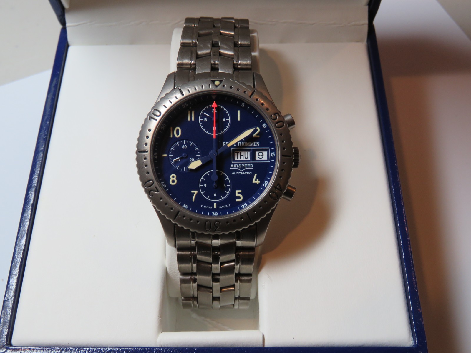 Revue Thommen Airspeed Automatic Chronograph Watch, Lemania 5100, Rare