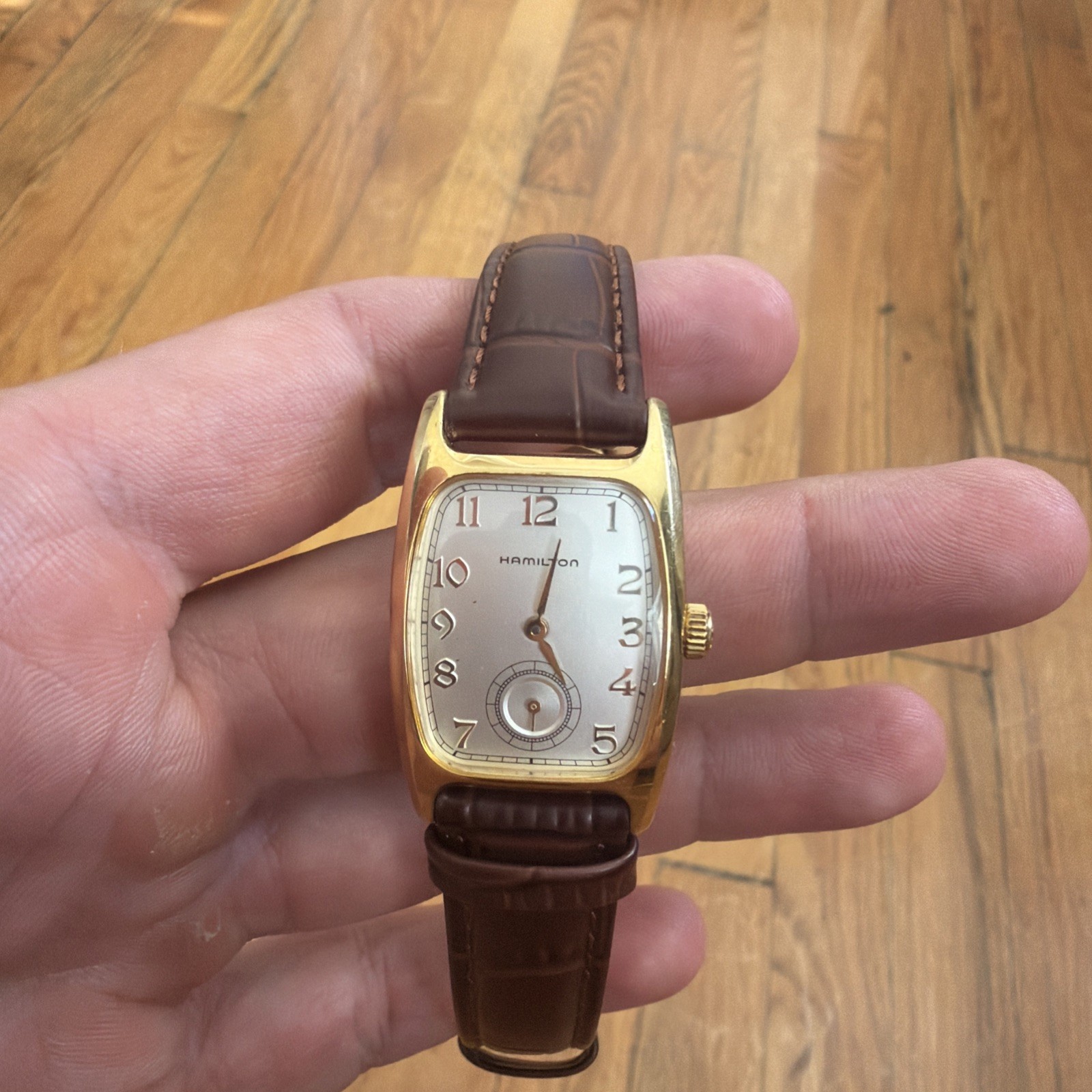 80’s HAMILTON American Classic Boulton quartz wristwatch Indiana Jones