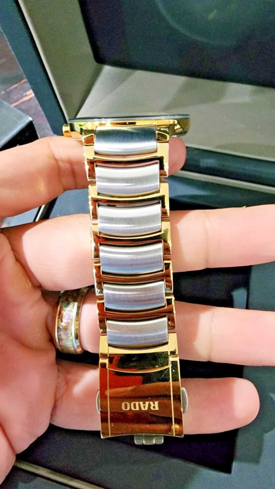 Authentic Rado Centrix R30931103 Quartz 38mm Two Tone Ceramic Watch Box Papers