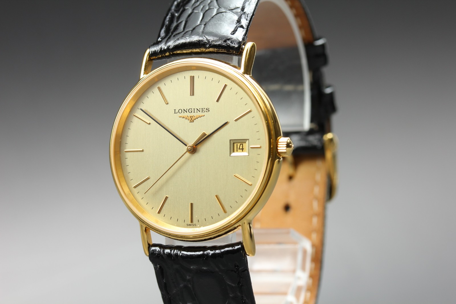 Longines Grand Classic Men’s Quartz Watch L4.720.2 Gold Dial Date [Near MINT+++]