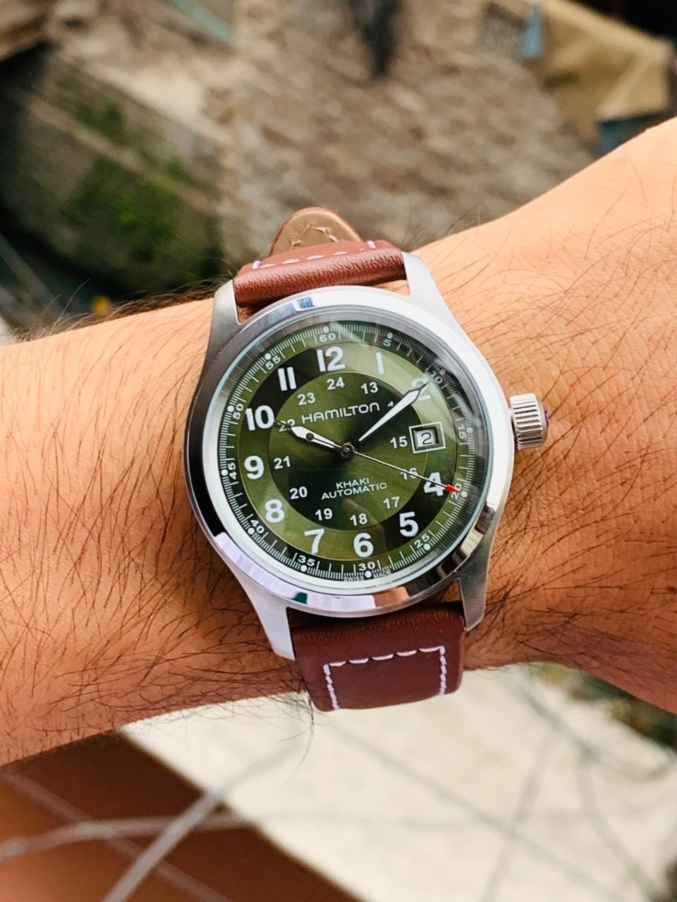 New Hamilton Khaki Field Automatic Green Dial Men’s Watch