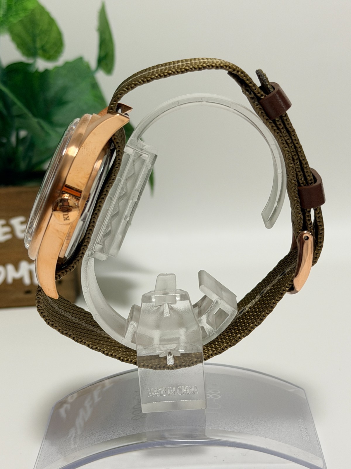 KUOE Old Smith 90002 Bronze 38mm Automatic Field Watch Green Dial Japan Made