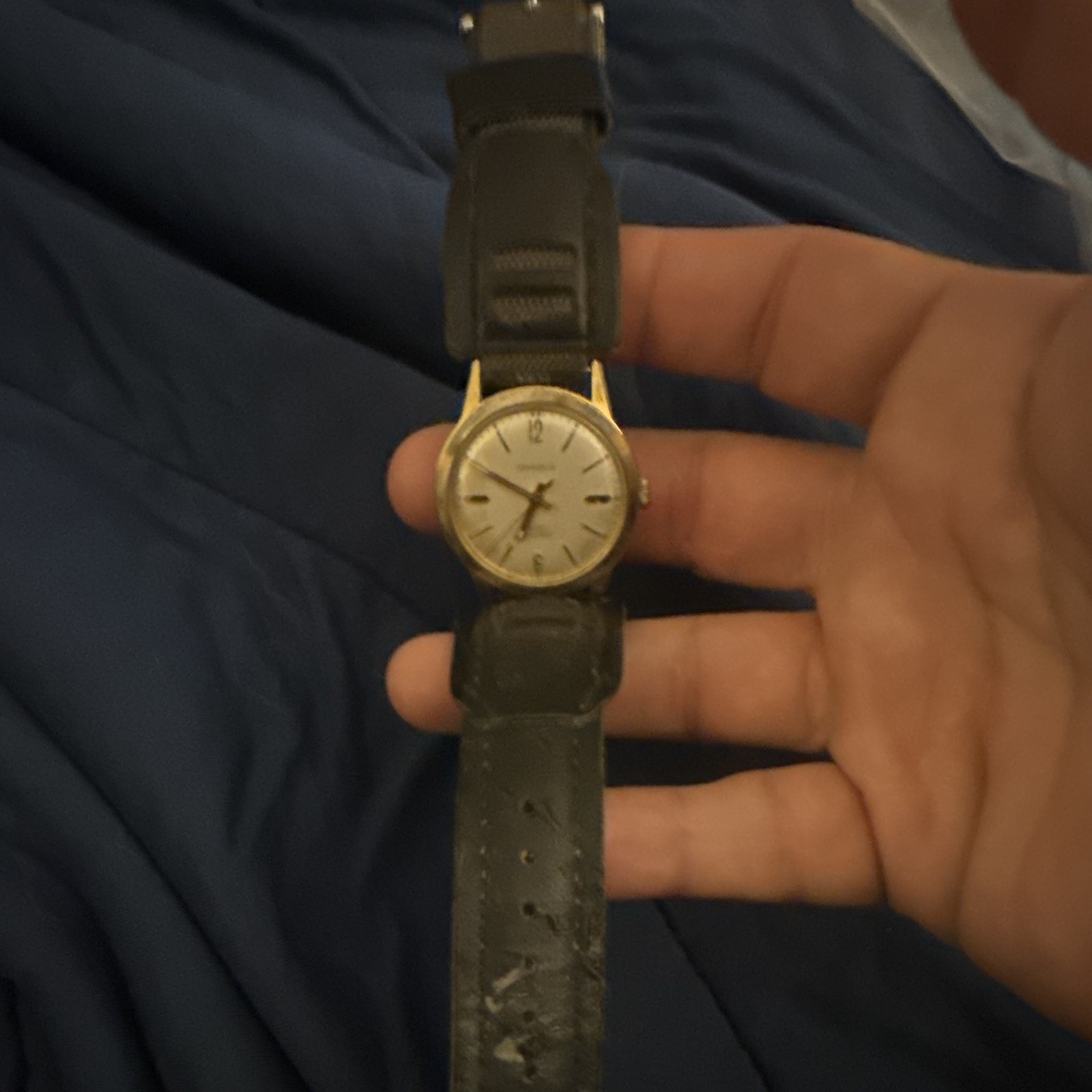 Caravelle 1972 vintage Manual Watch 17 Jewels Silver Dial Gold tone Case W/R