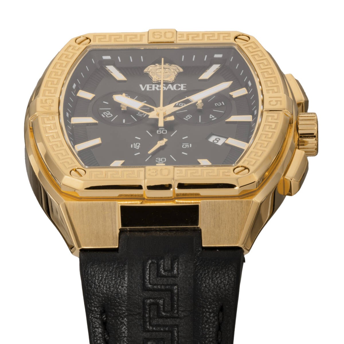 [B1Y] VERSACE Watch Chronograph Men’s Black Gold VESP00324 Sporty Chrono [m4z]