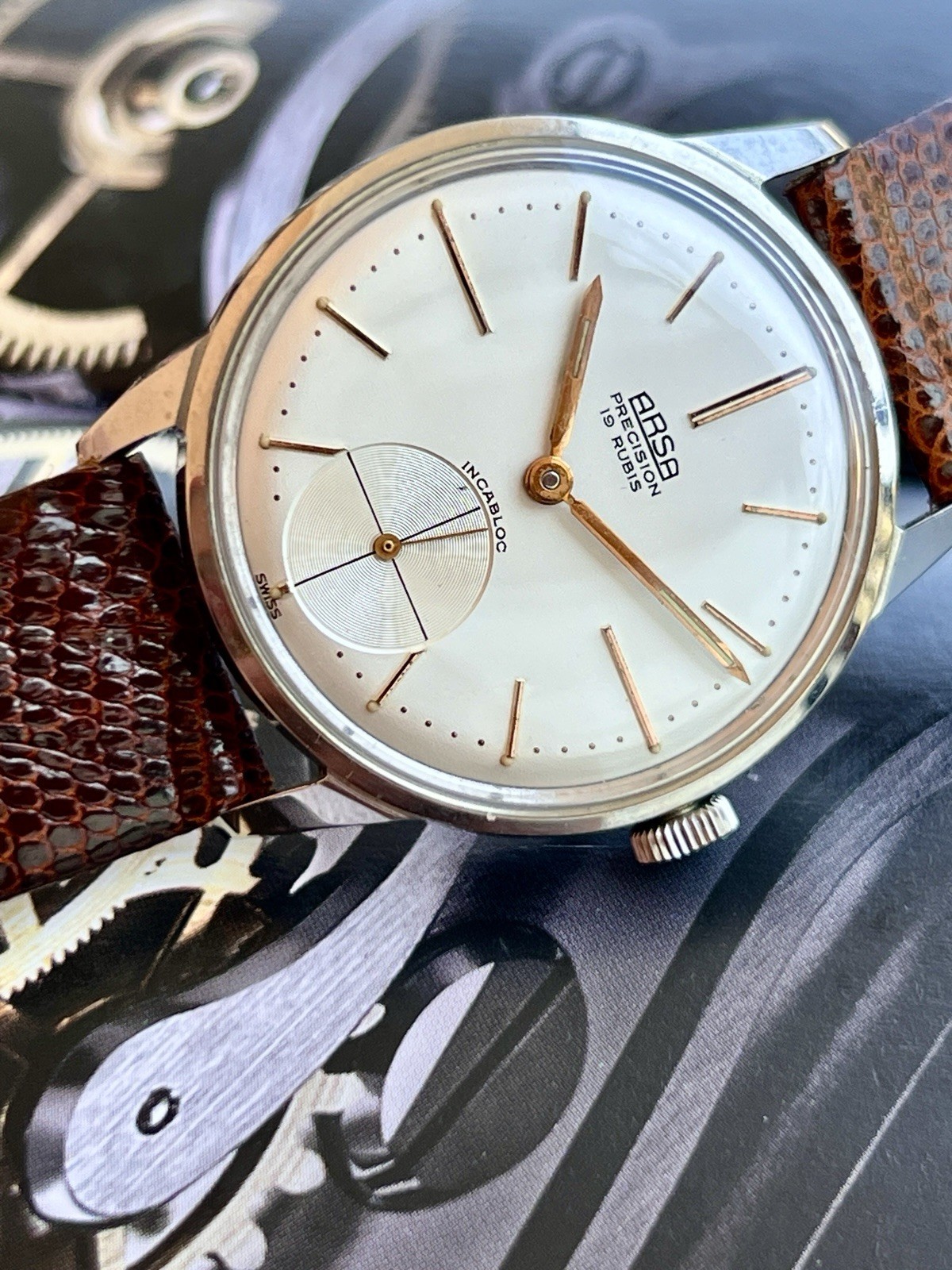 ARSA Precision Vintage Men’s Watch 19 Jewels Manual Wind NOS New Old Stock Swiss